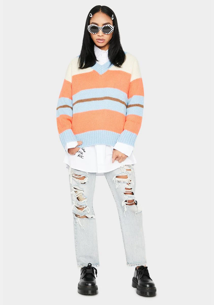 Foxy Fire Striped Sweater - Image 3
