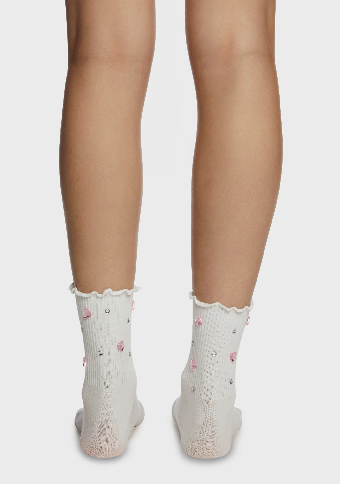 Fragile Desire Jewel Socks - White - Image 3
