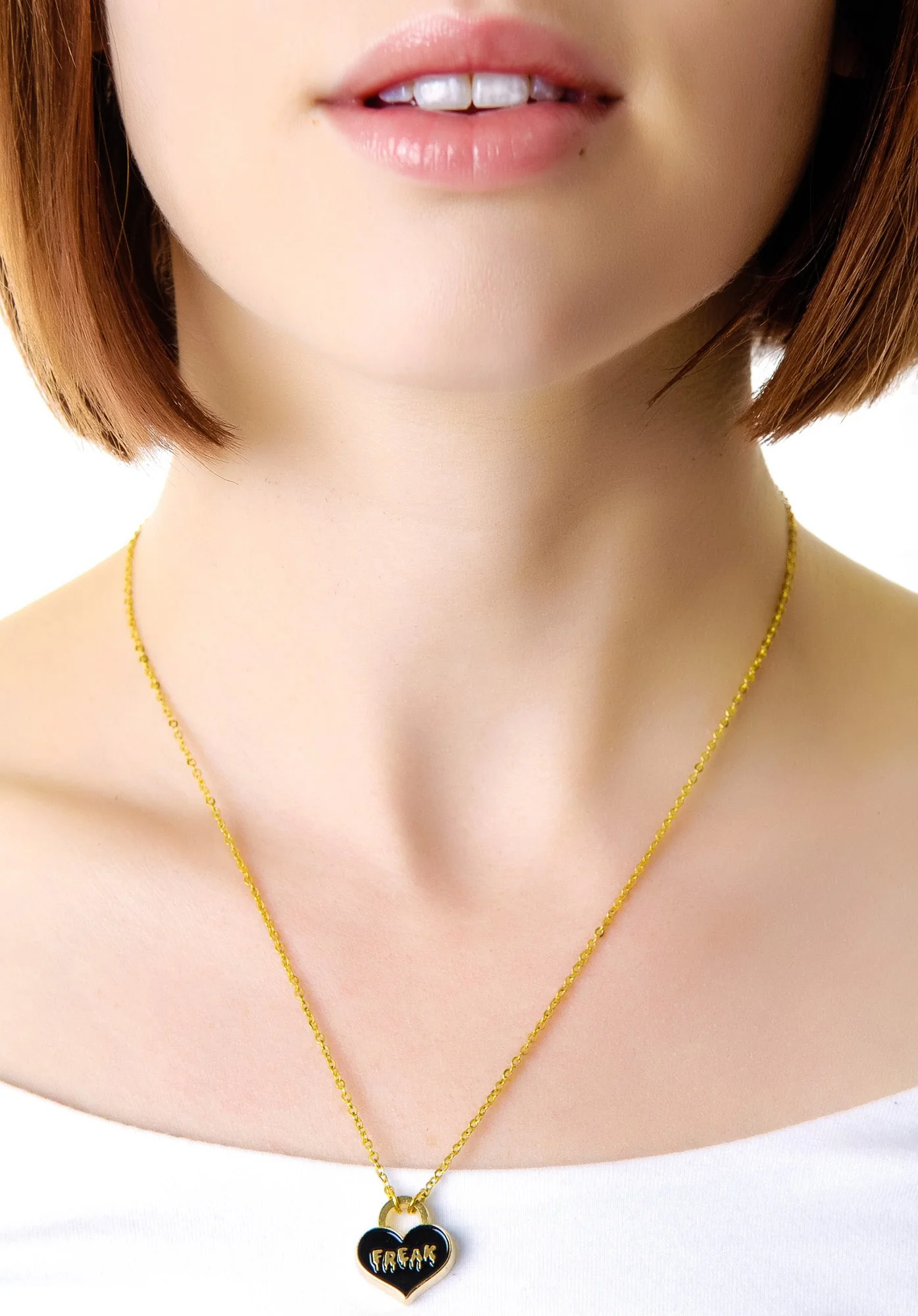 Freak Heart Necklace - Gold - Image 9