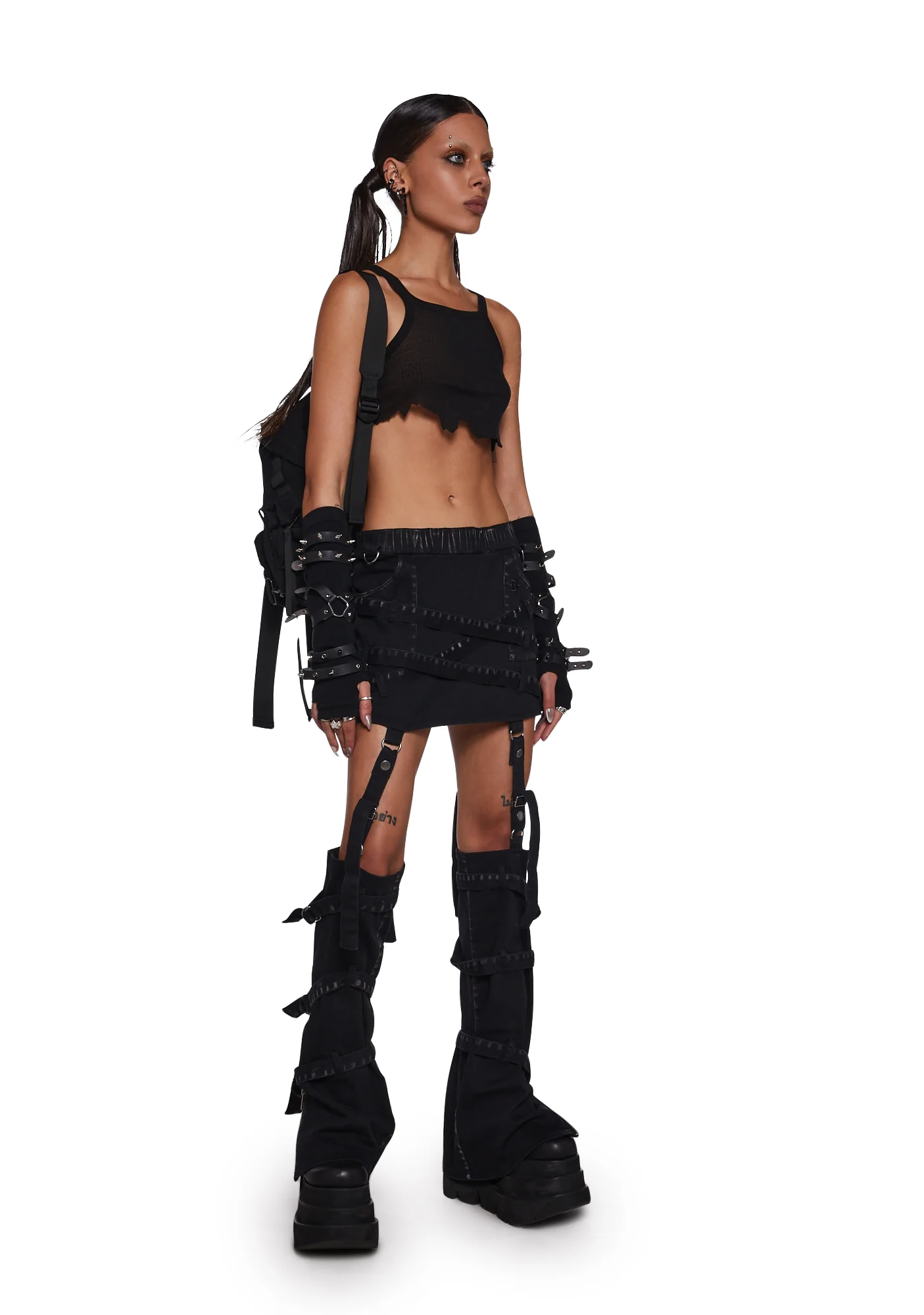 Frequency Mini Skirt With Leg Warmers - Image 2