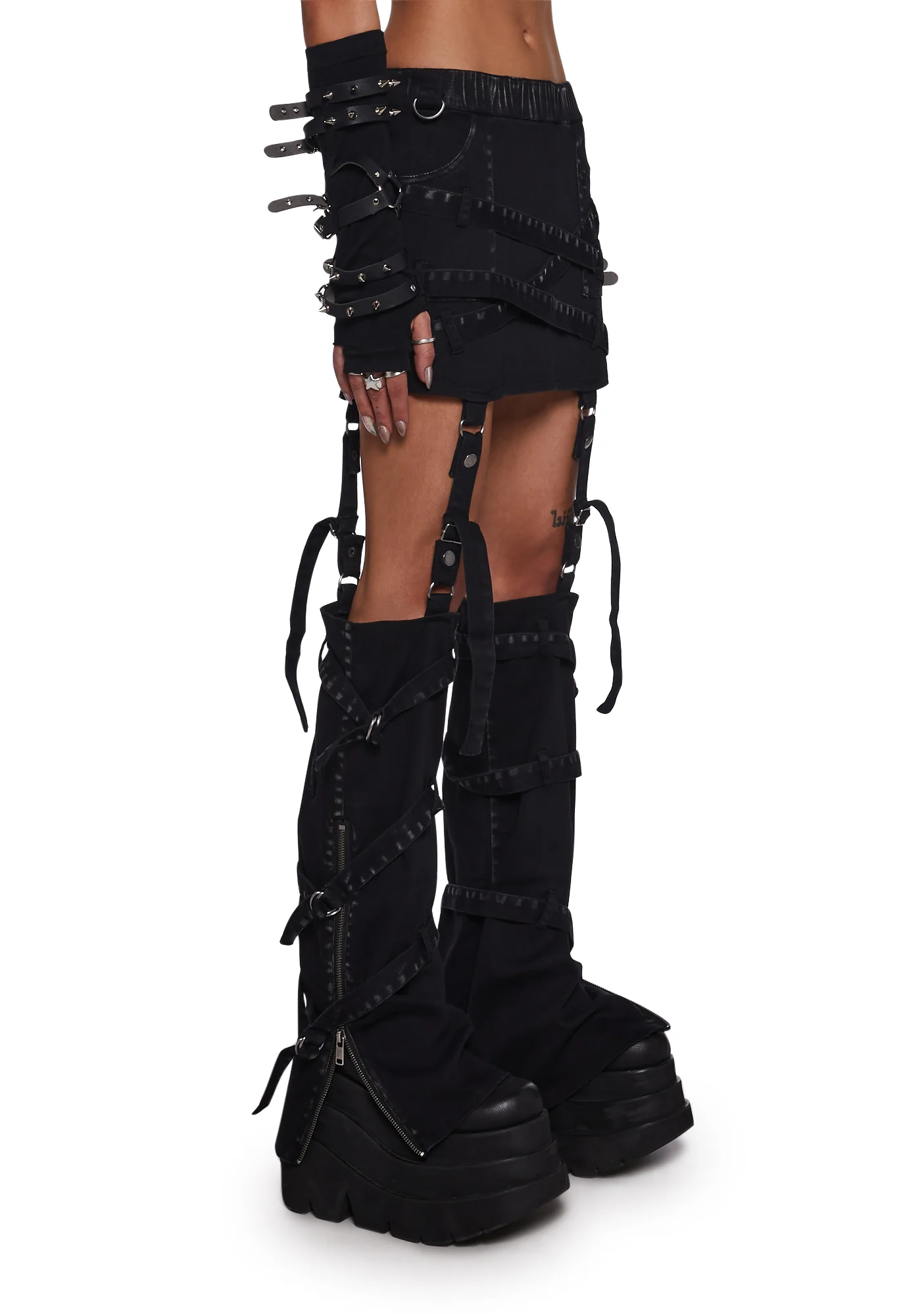 Frequency Mini Skirt With Leg Warmers - Image 3