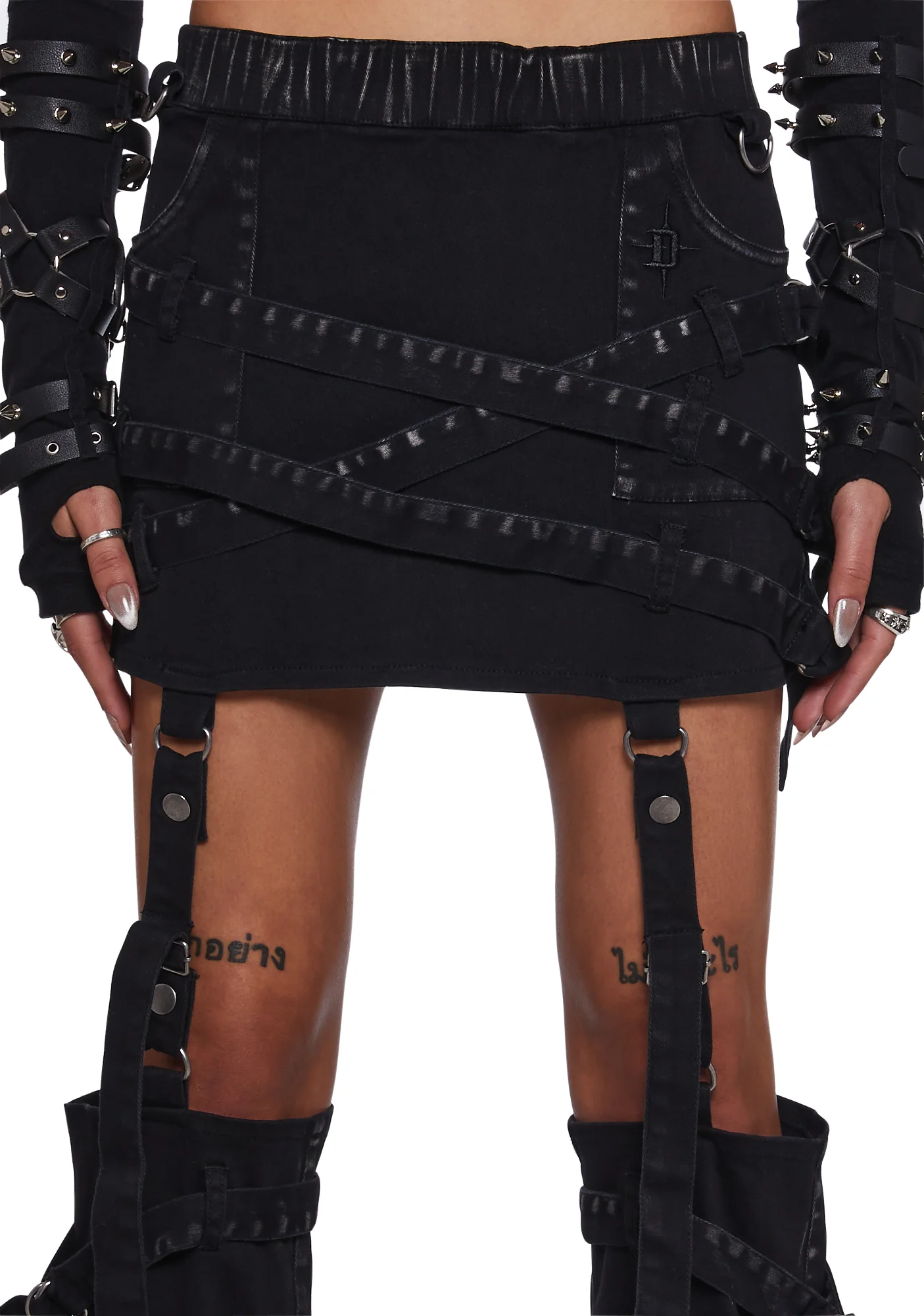 Frequency Mini Skirt With Leg Warmers - Image 5