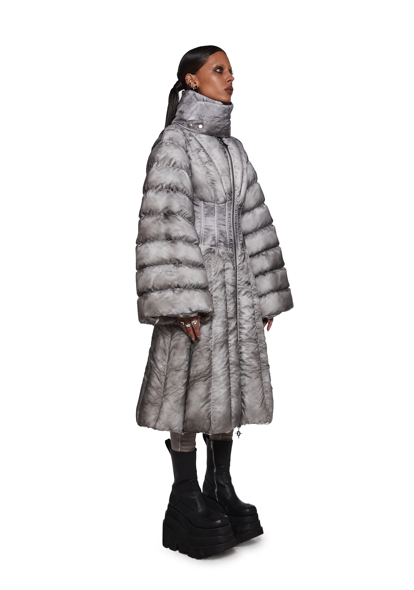 Frequency Puffer Jacket And Scarf - Image 3