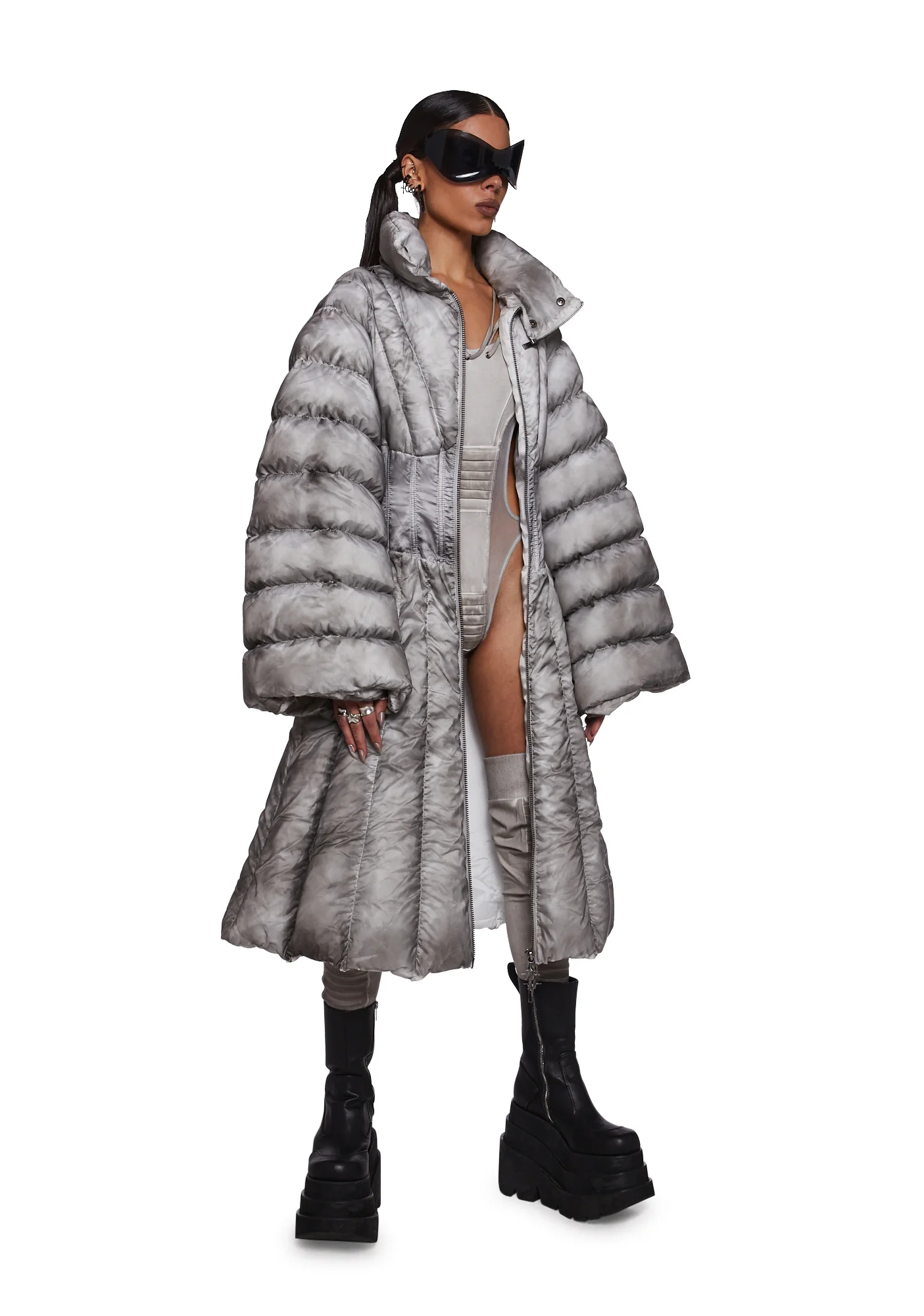 Frequency Puffer Jacket And Scarf - Image 5