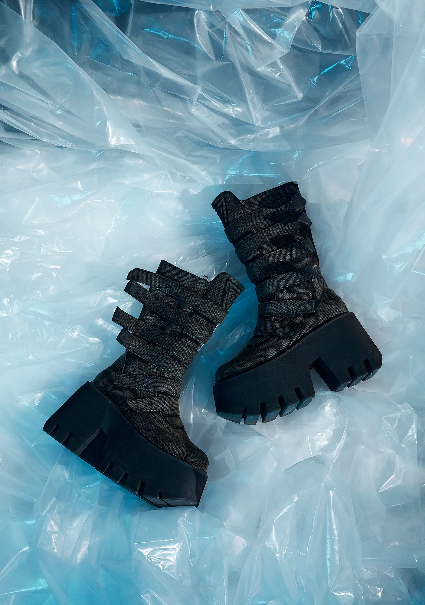 Frequency Washed Platform Boots - Image 4