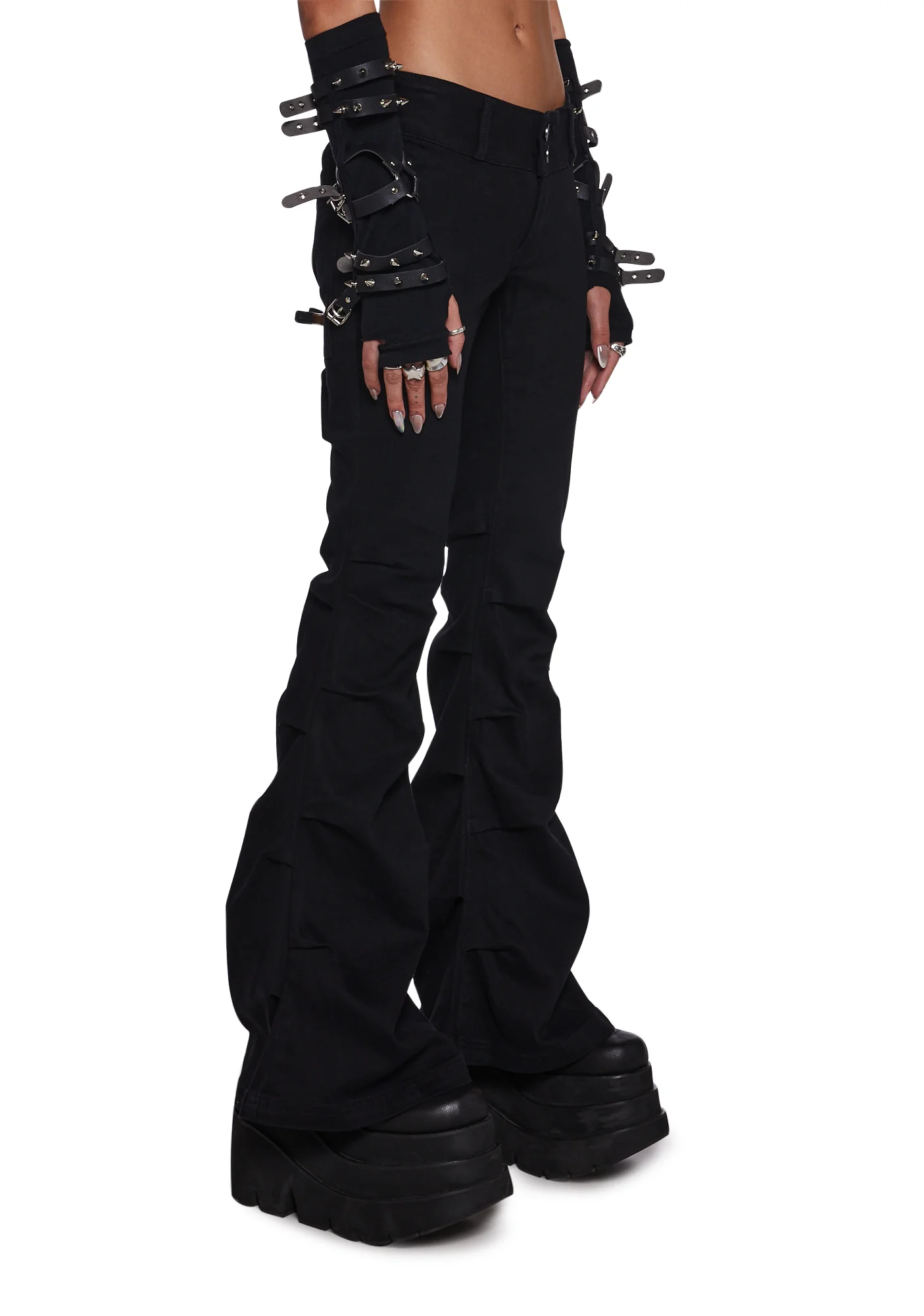 Frequency Wide Leg Pants - Black - Image 4