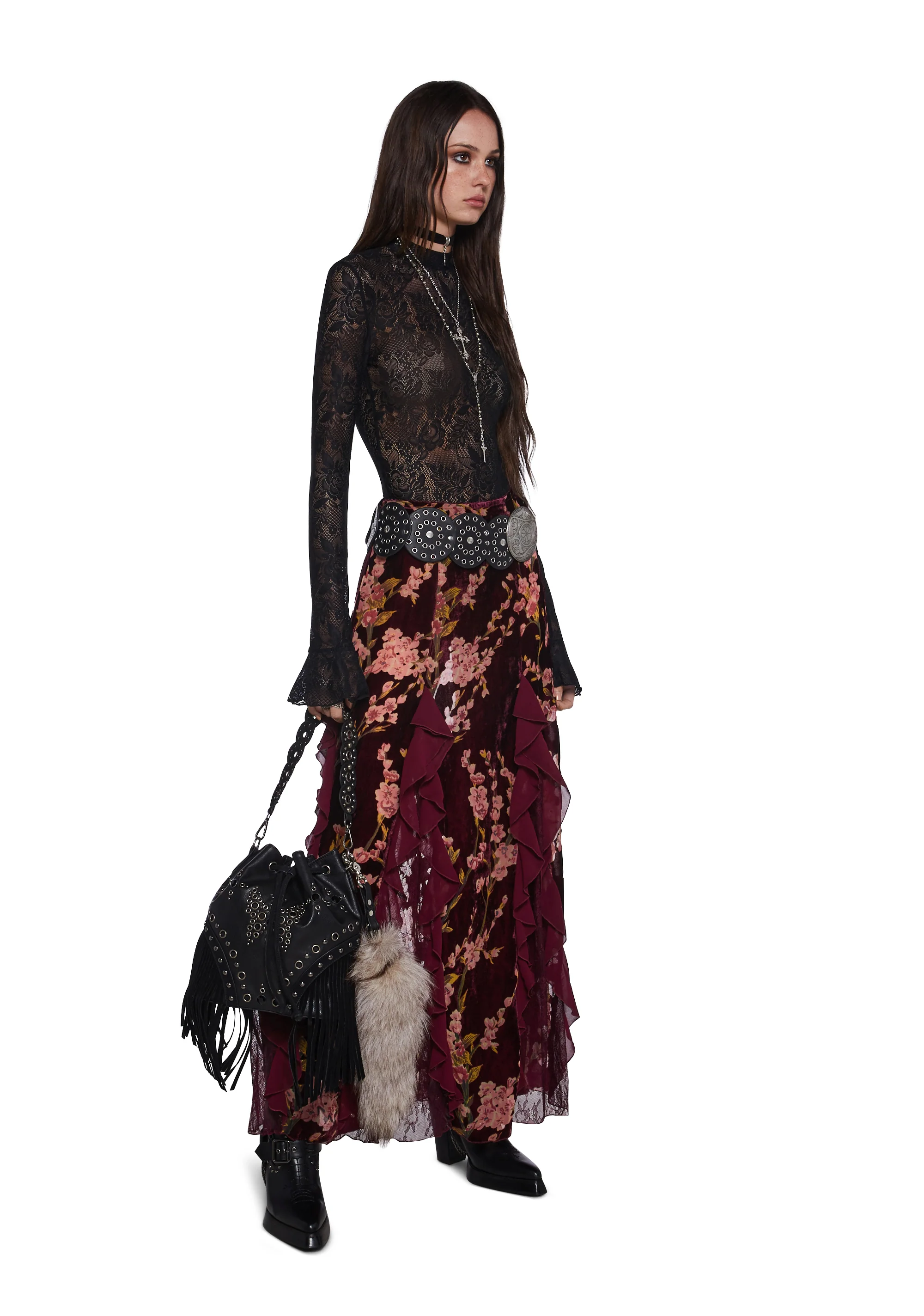 Frozen Wanderlust Lace Bodysuit - Black - Image 2