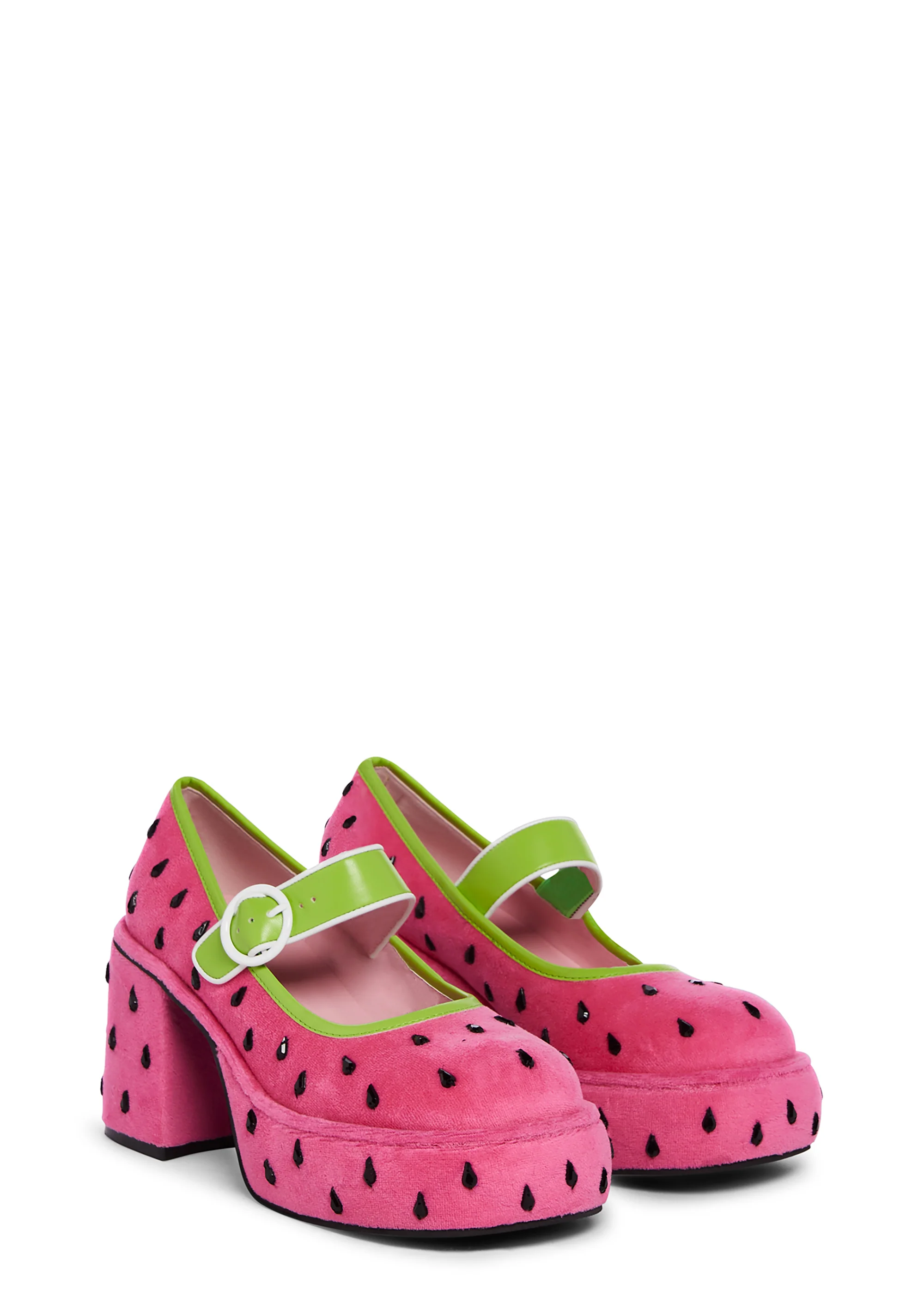 Fruit Fusion Platform Mary Janes - Watermelon - Image 3