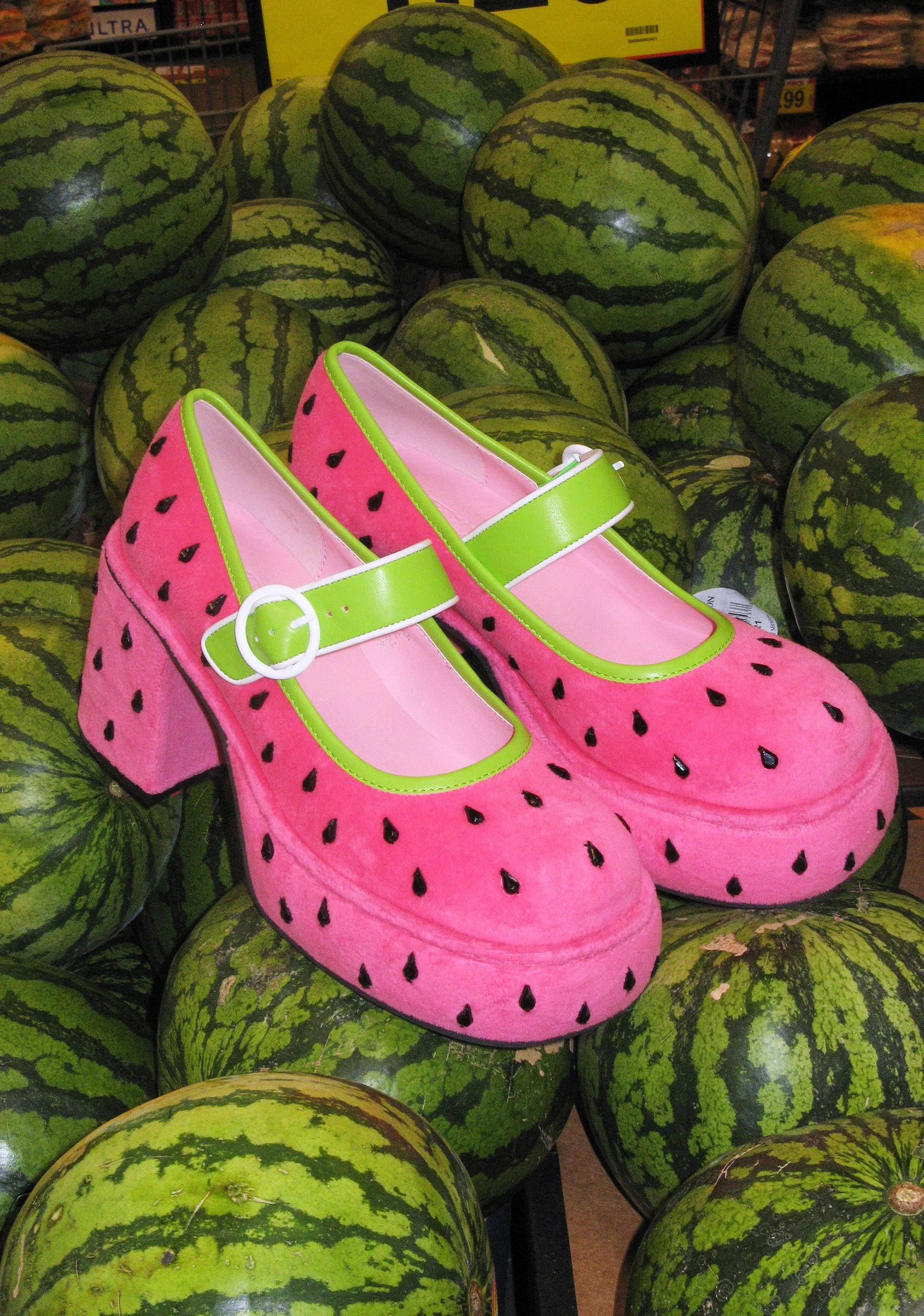 Fruit Fusion Platform Mary Janes - Watermelon - Image 5