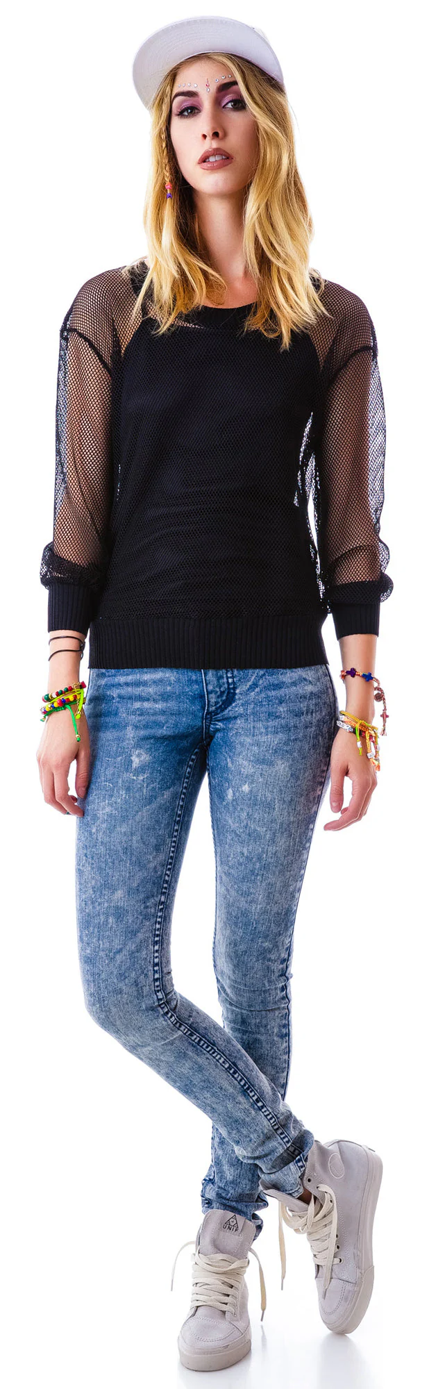 Full Court Mesh Top - Black - Image 5