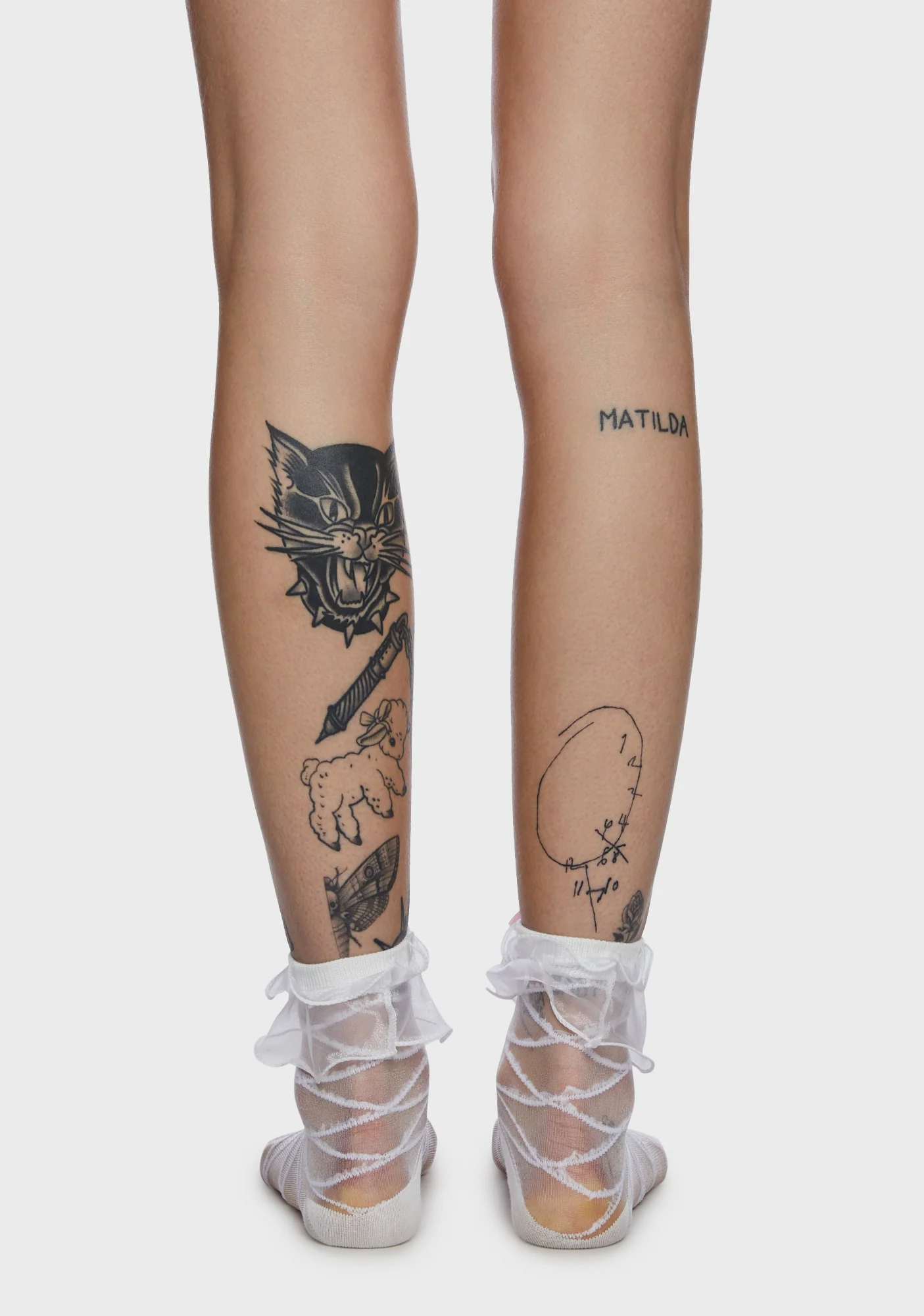 Full Of Fancy Sheer Socks - White - Image 3