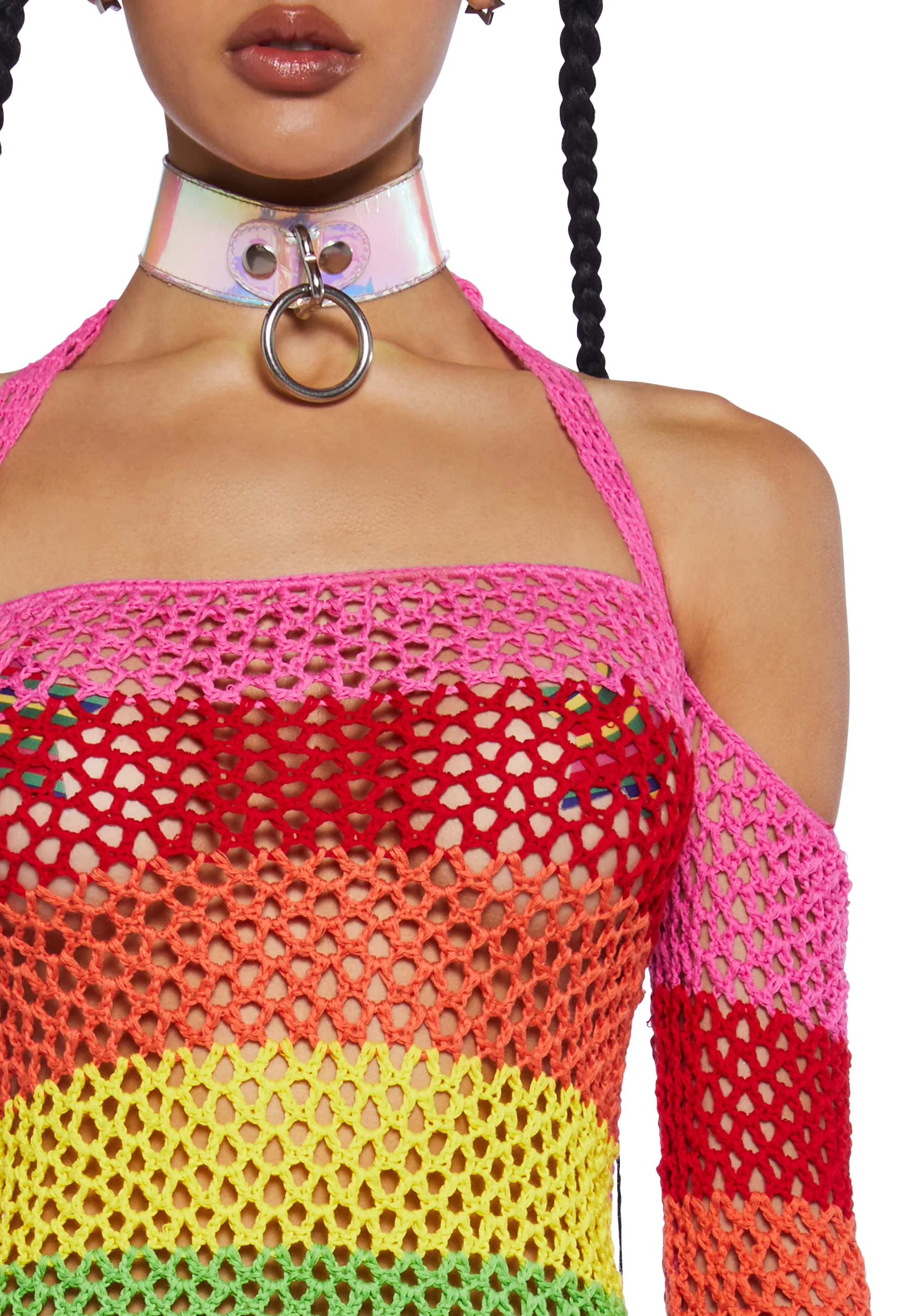 Funday Vibes Crochet Mini Dress - Image 5