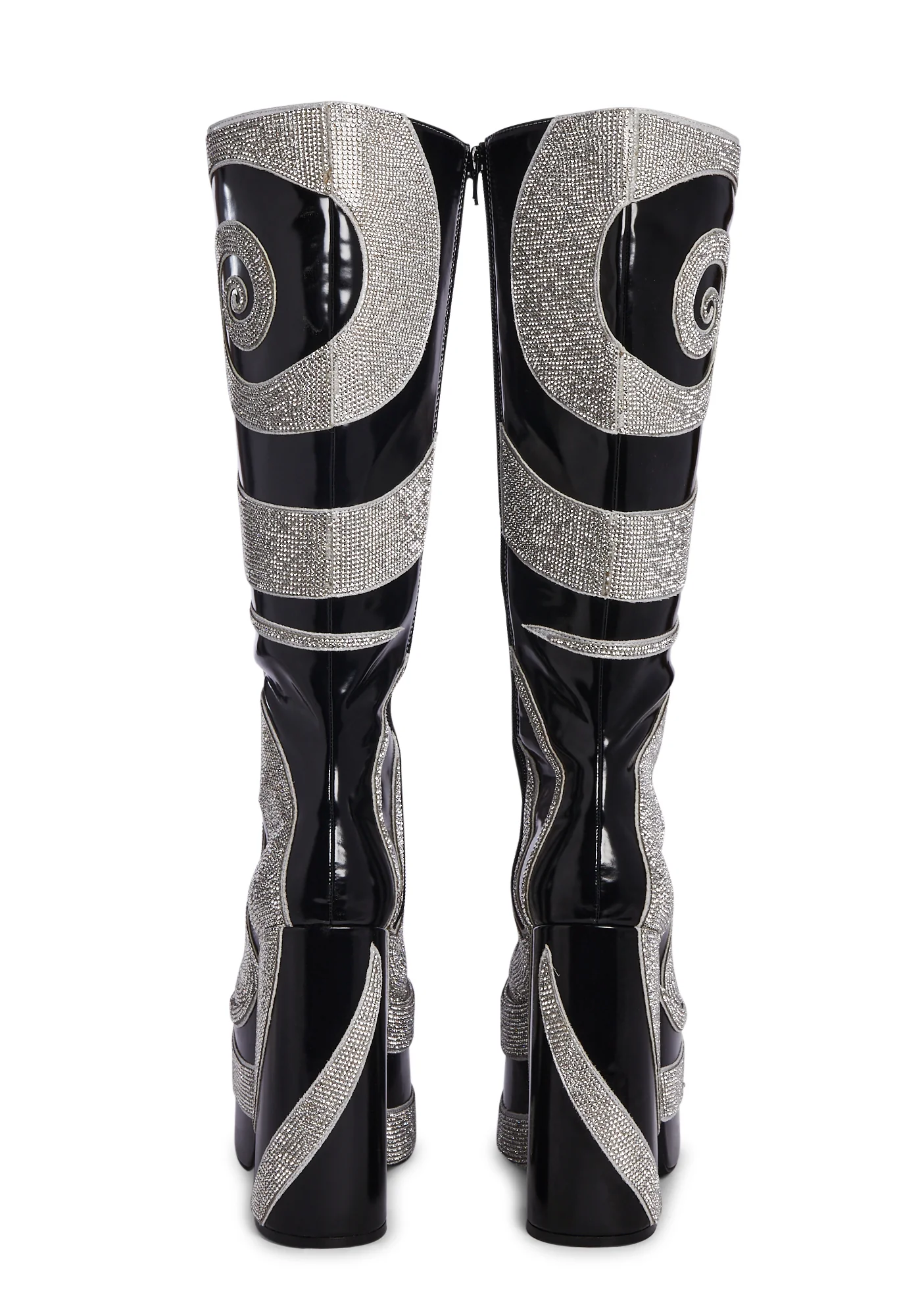 How Sweet It Is Platform Boots - Silver - Image 4