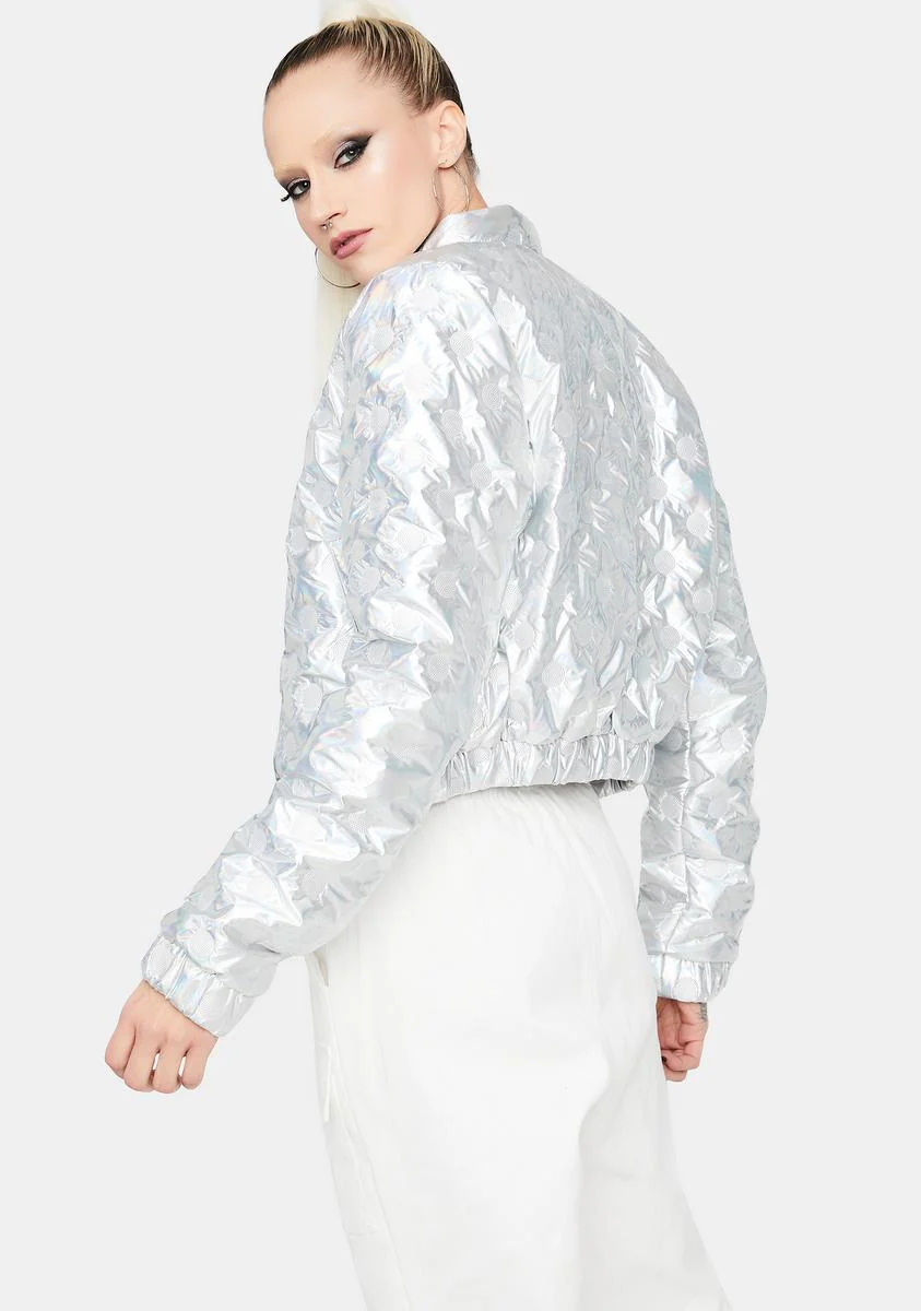 Funky Future Holographic Bomber Jacket - Image 4