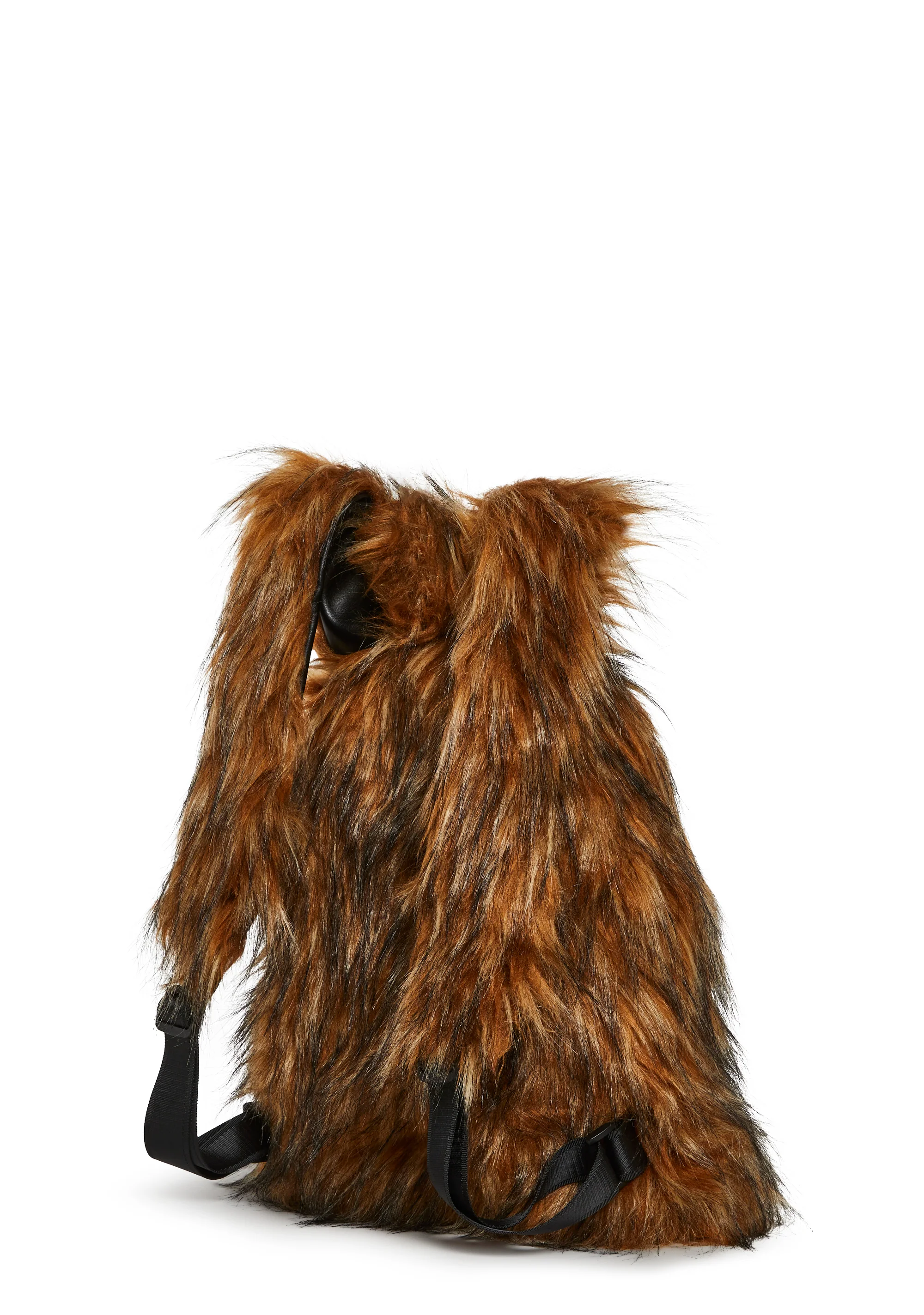 Rosy Roam Faux Fur Backpack - Brown - Image 3
