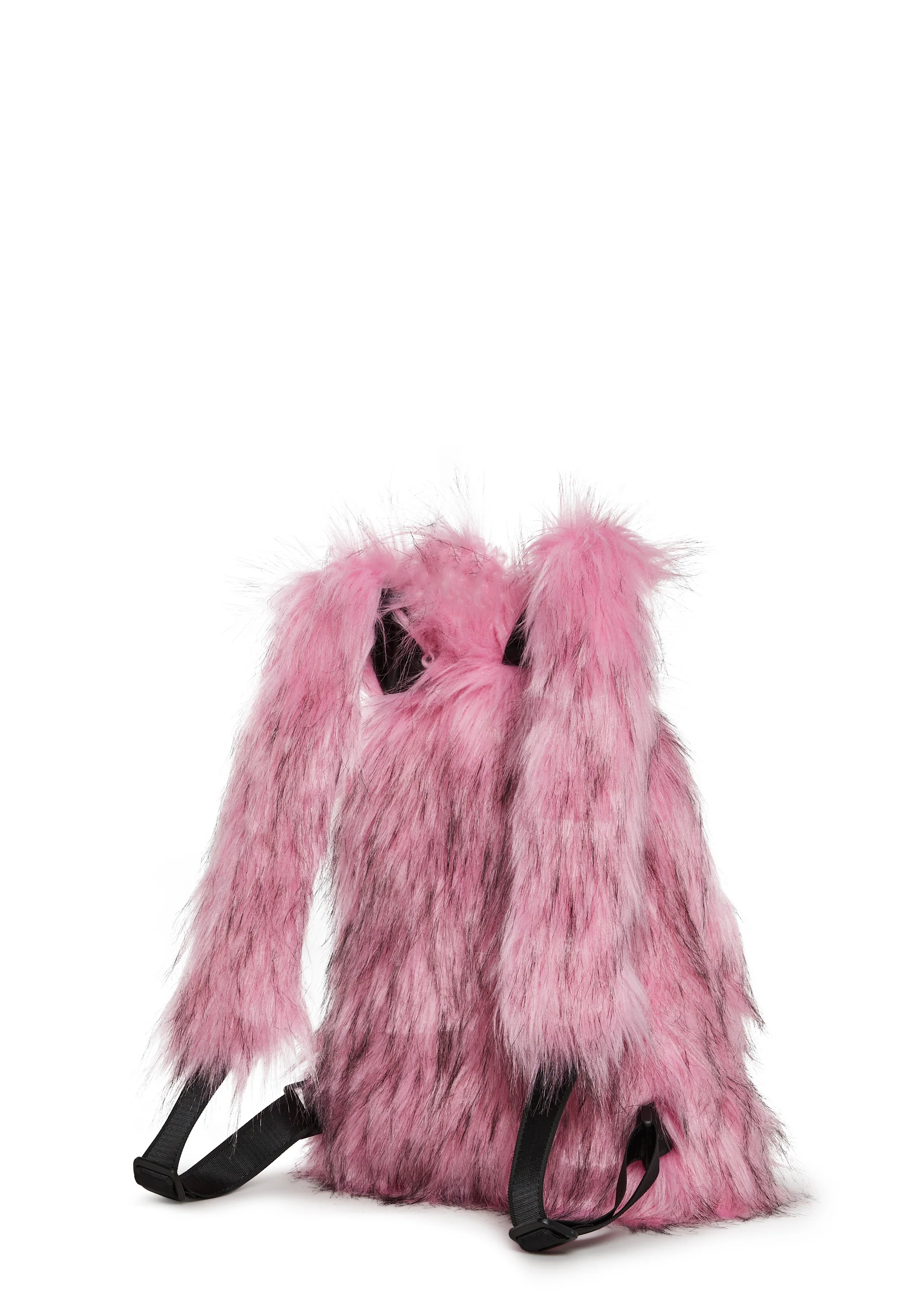 Rosy Roam Faux Fur Backpack - Pink - Image 4