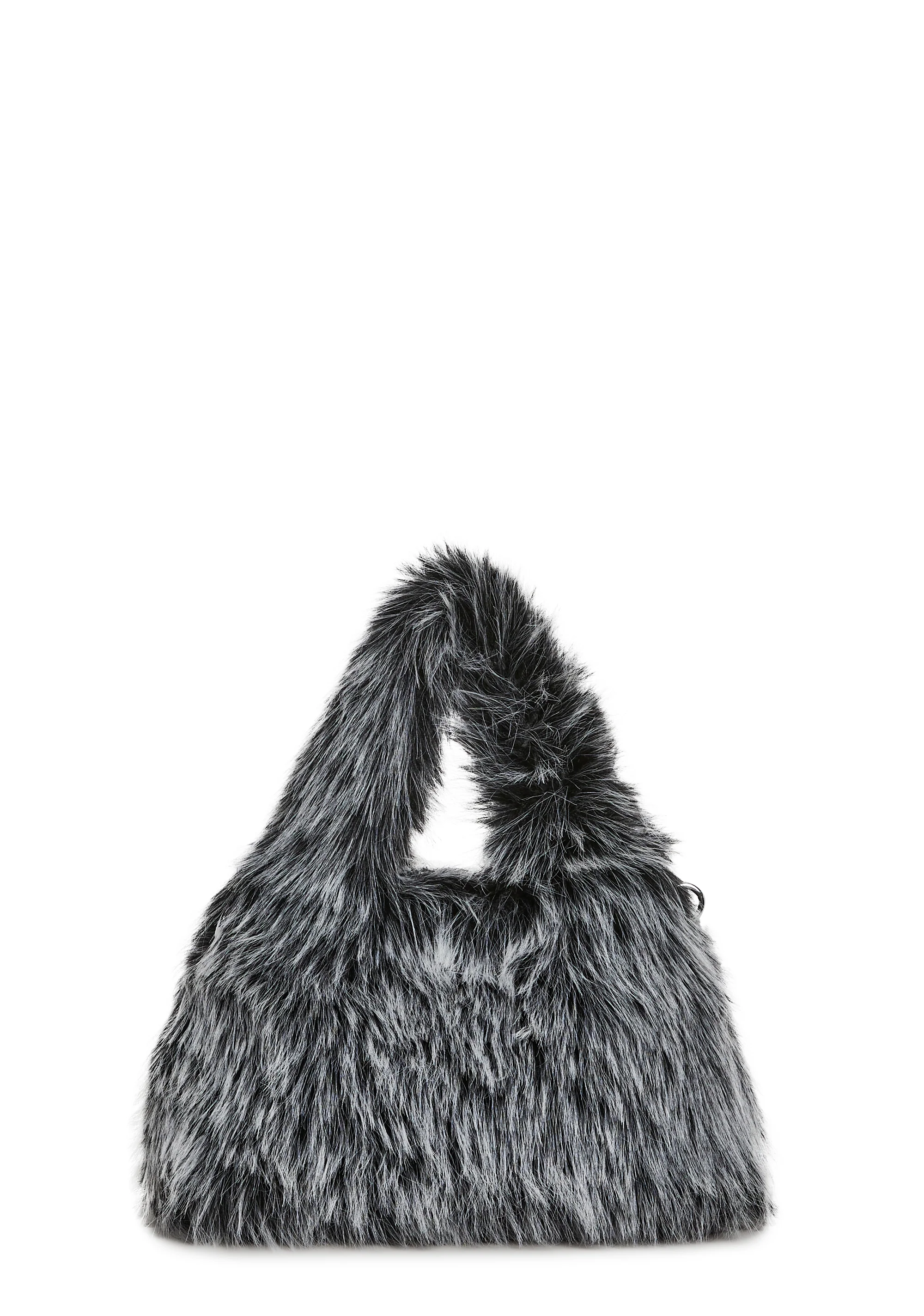 Arctic Noir Faux Fur Bag And Hat Set - Image 10