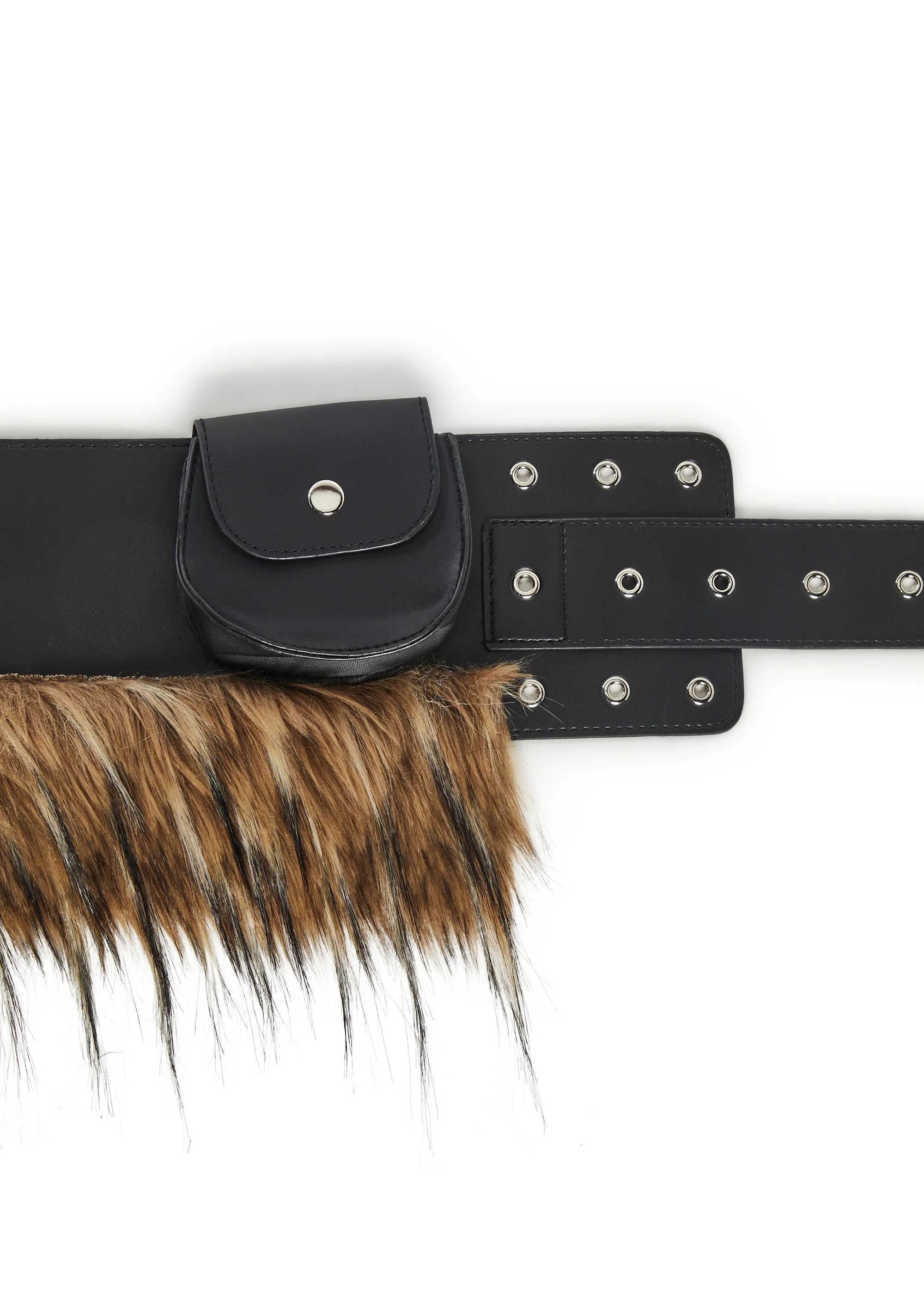 Land Escape Fur Buckle Belt With Pouch - Image 5