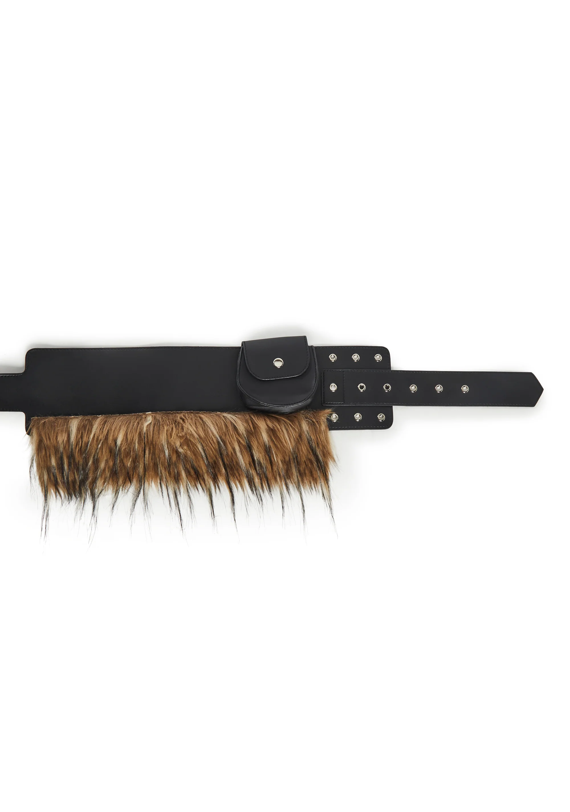 Land Escape Fur Buckle Belt With Pouch - Image 6
