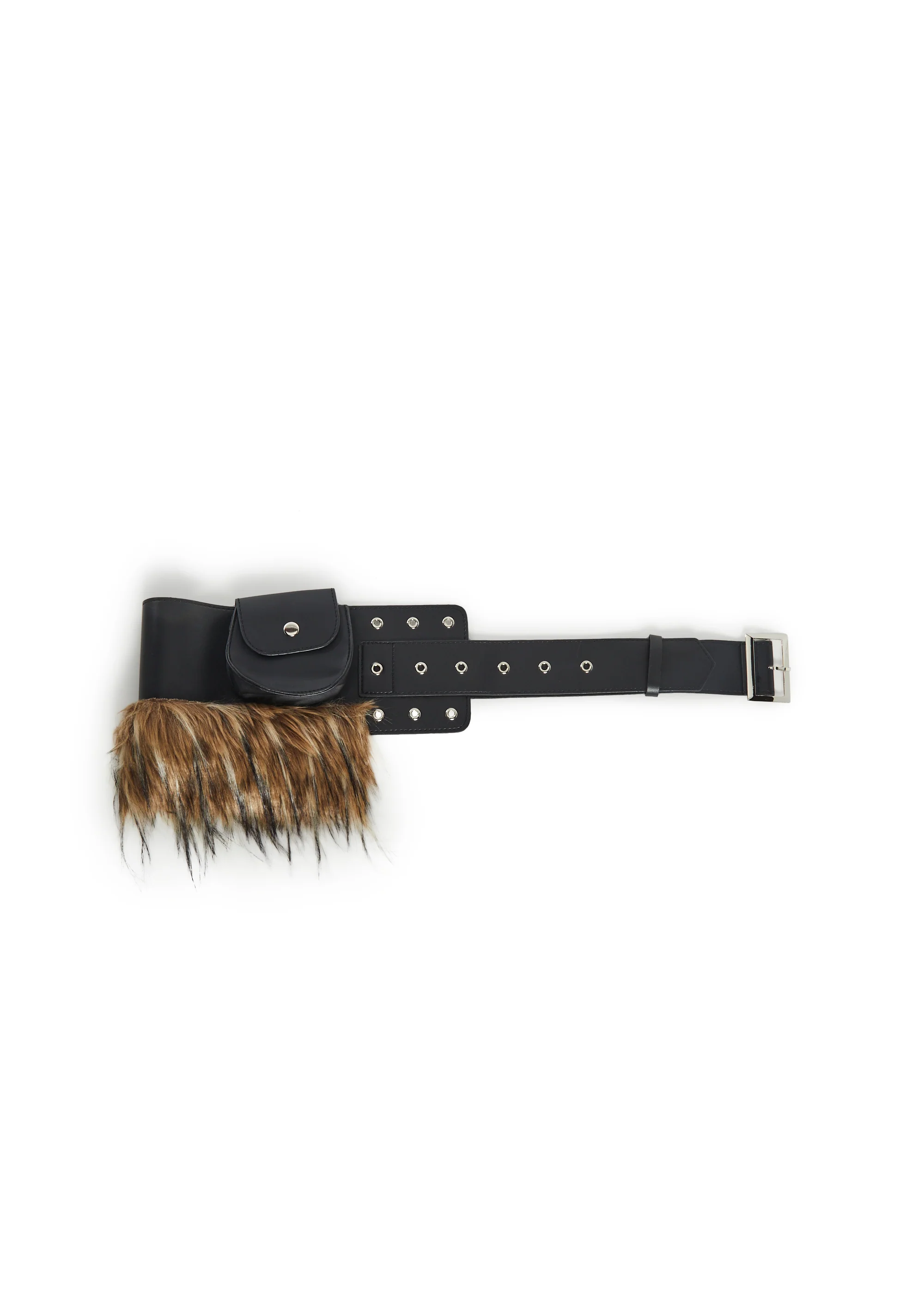 Land Escape Fur Buckle Belt With Pouch - Image 7