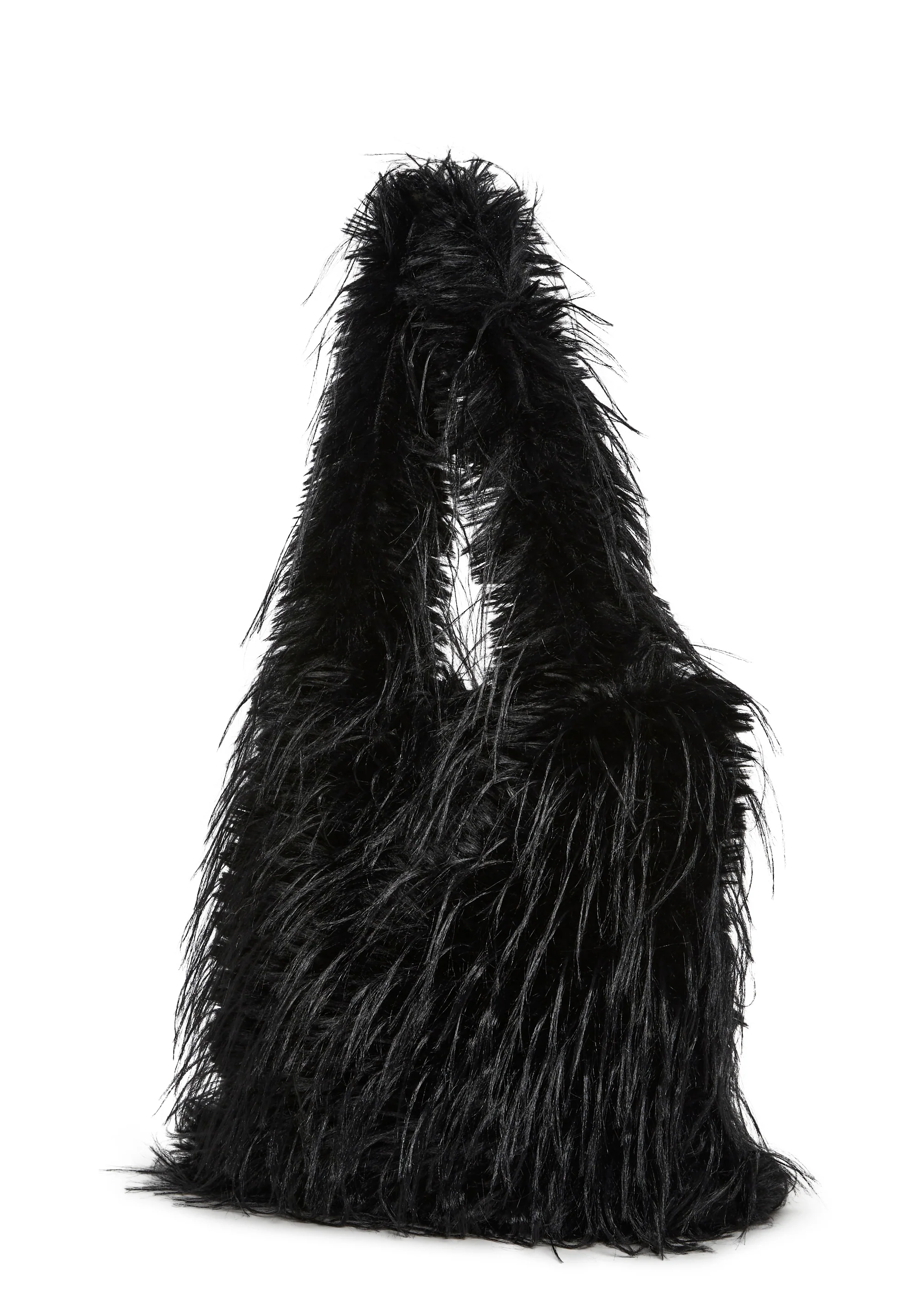 Star Dream Faux Fur Shoulder Bag - Black - Image 4