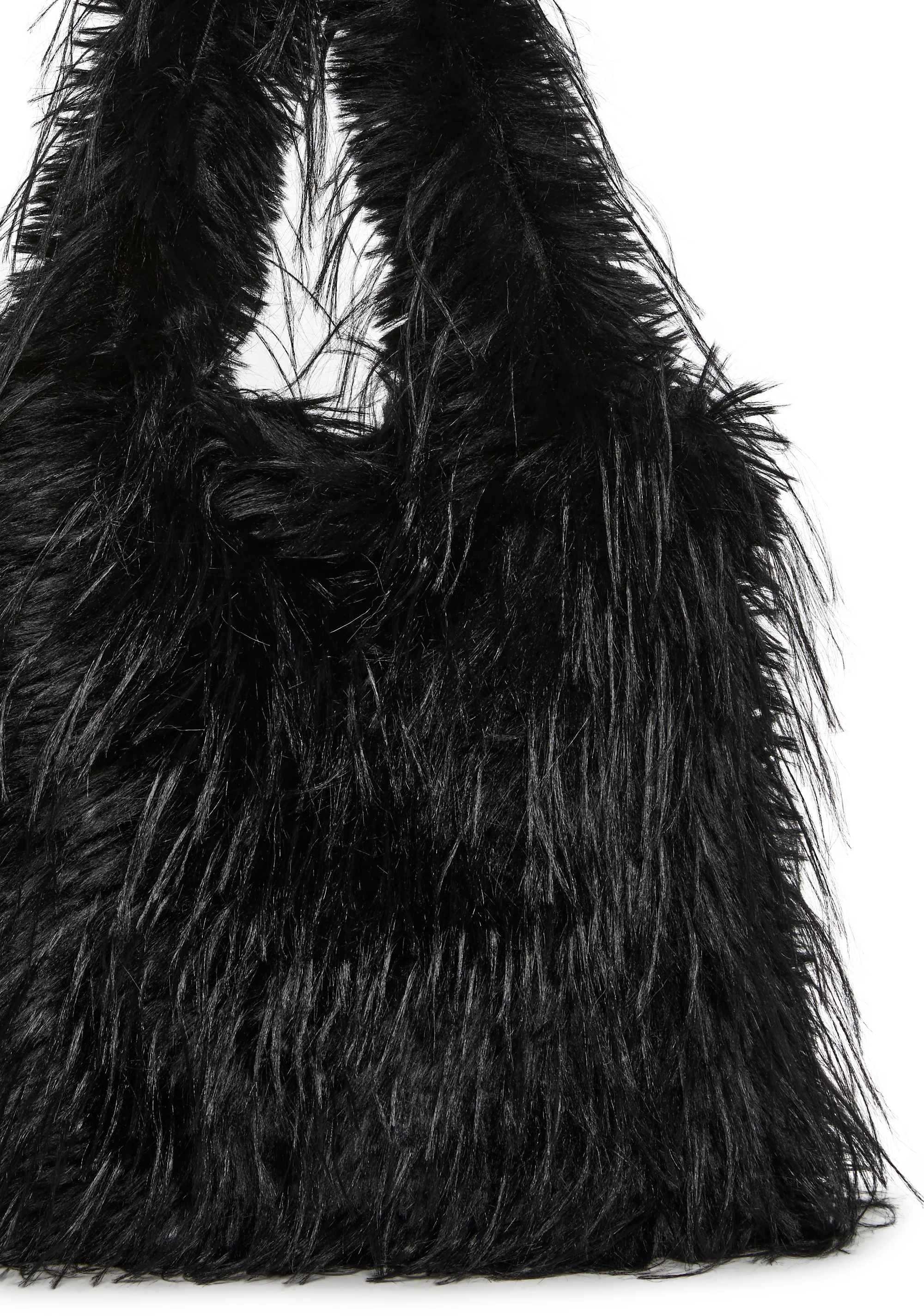 Star Dream Faux Fur Shoulder Bag - Black - Image 5