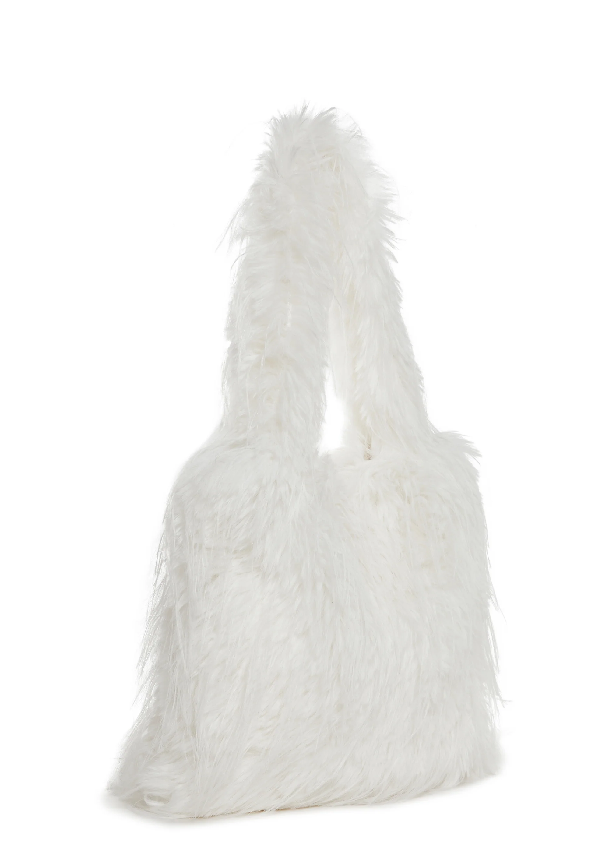 Star Dream Faux Fur Shoulder Bag - White - Image 4