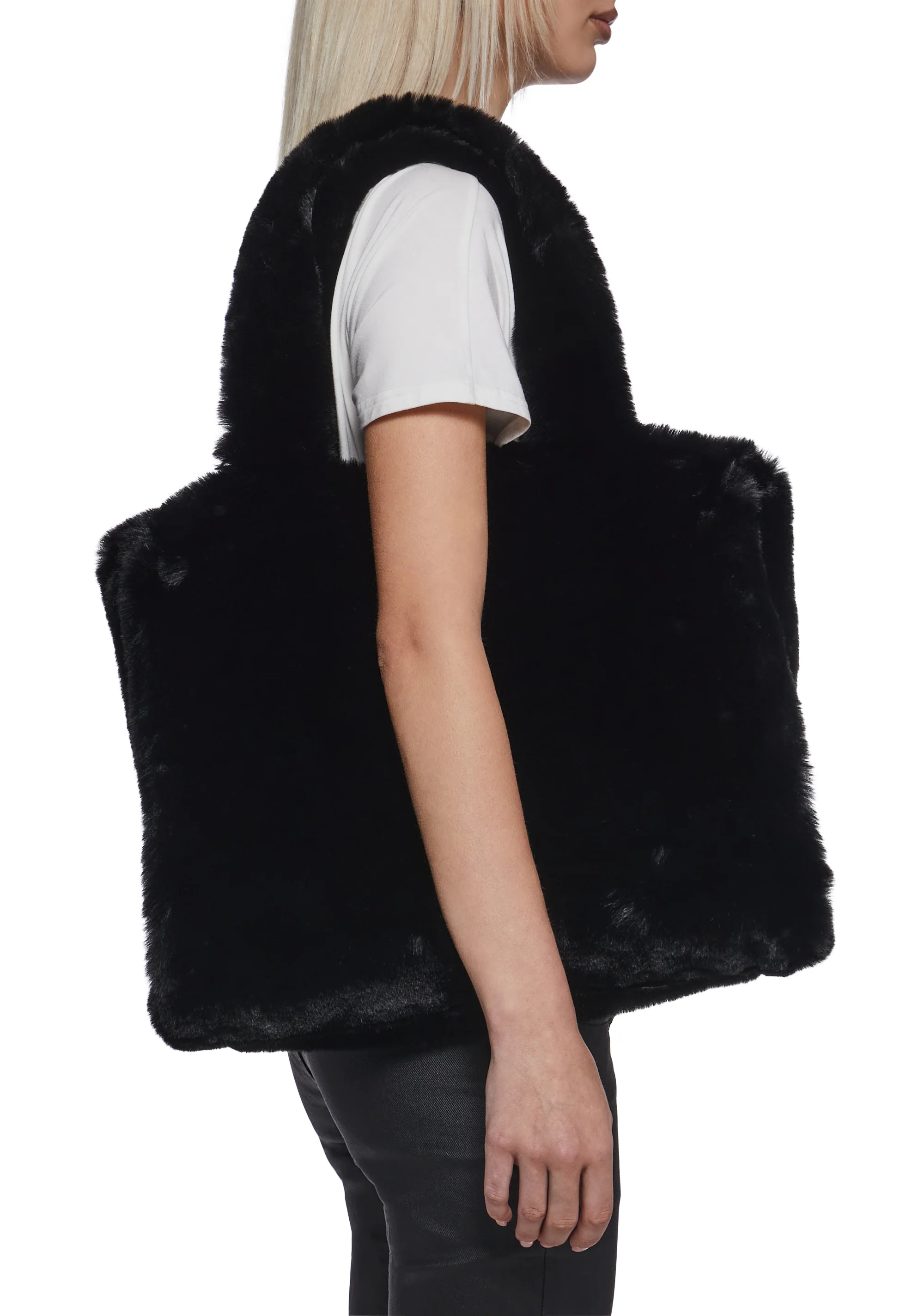 Cutie Pie Faux Fur Bag - Black - Image 2