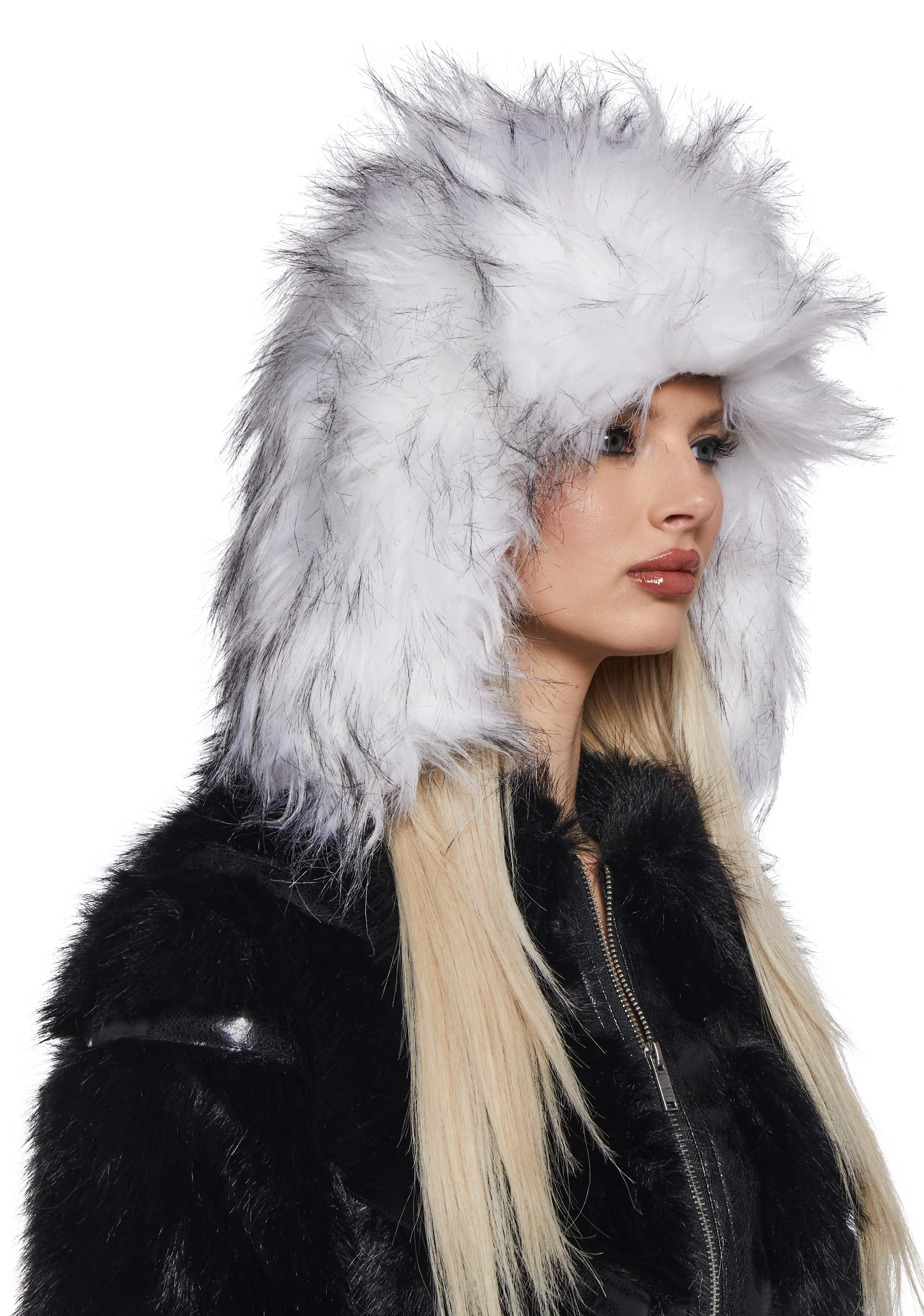 Aura Faux Fur Trapper Hat - White - Image 2