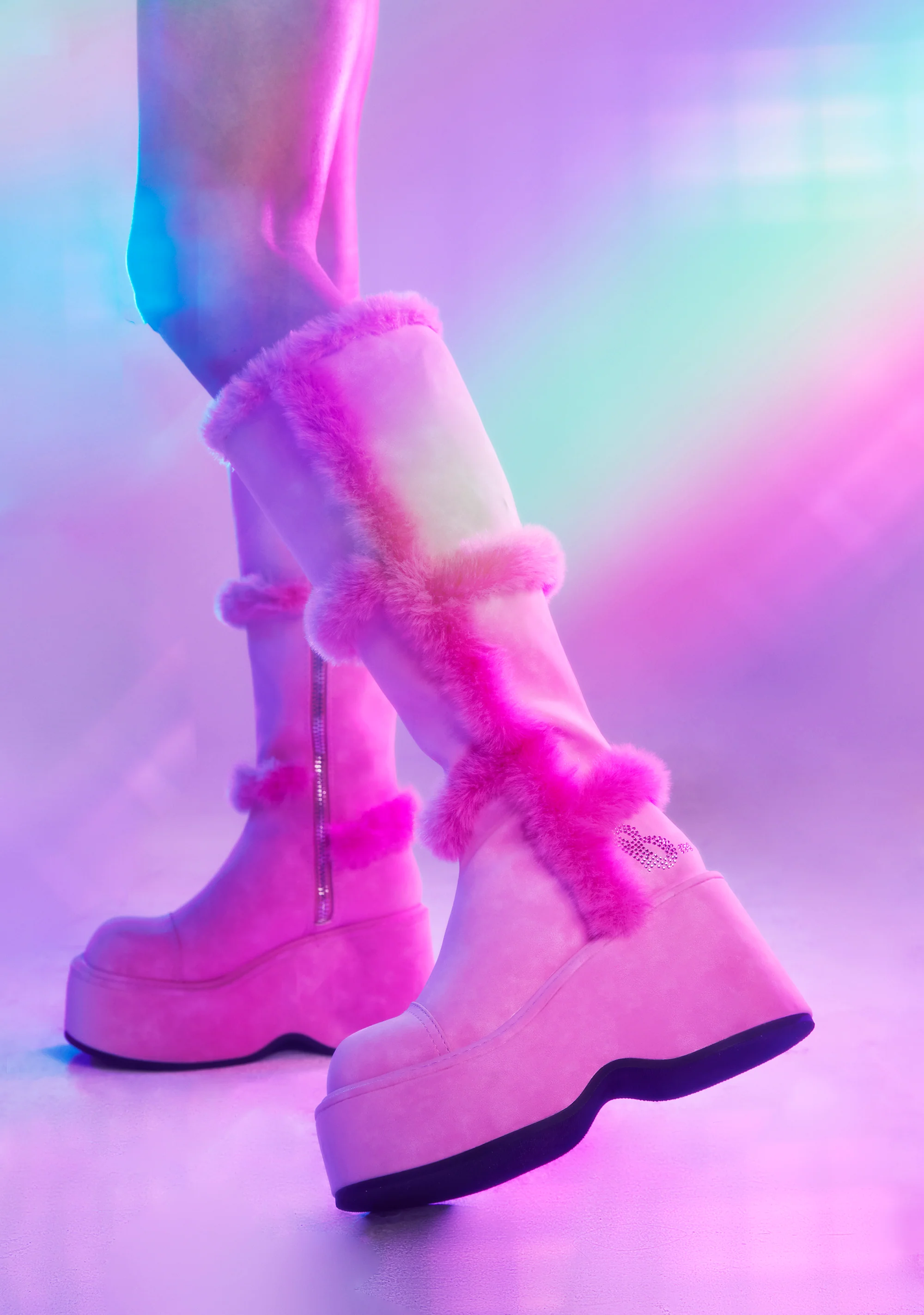 Sparkly Dreams Patchwork Boots - Image 5