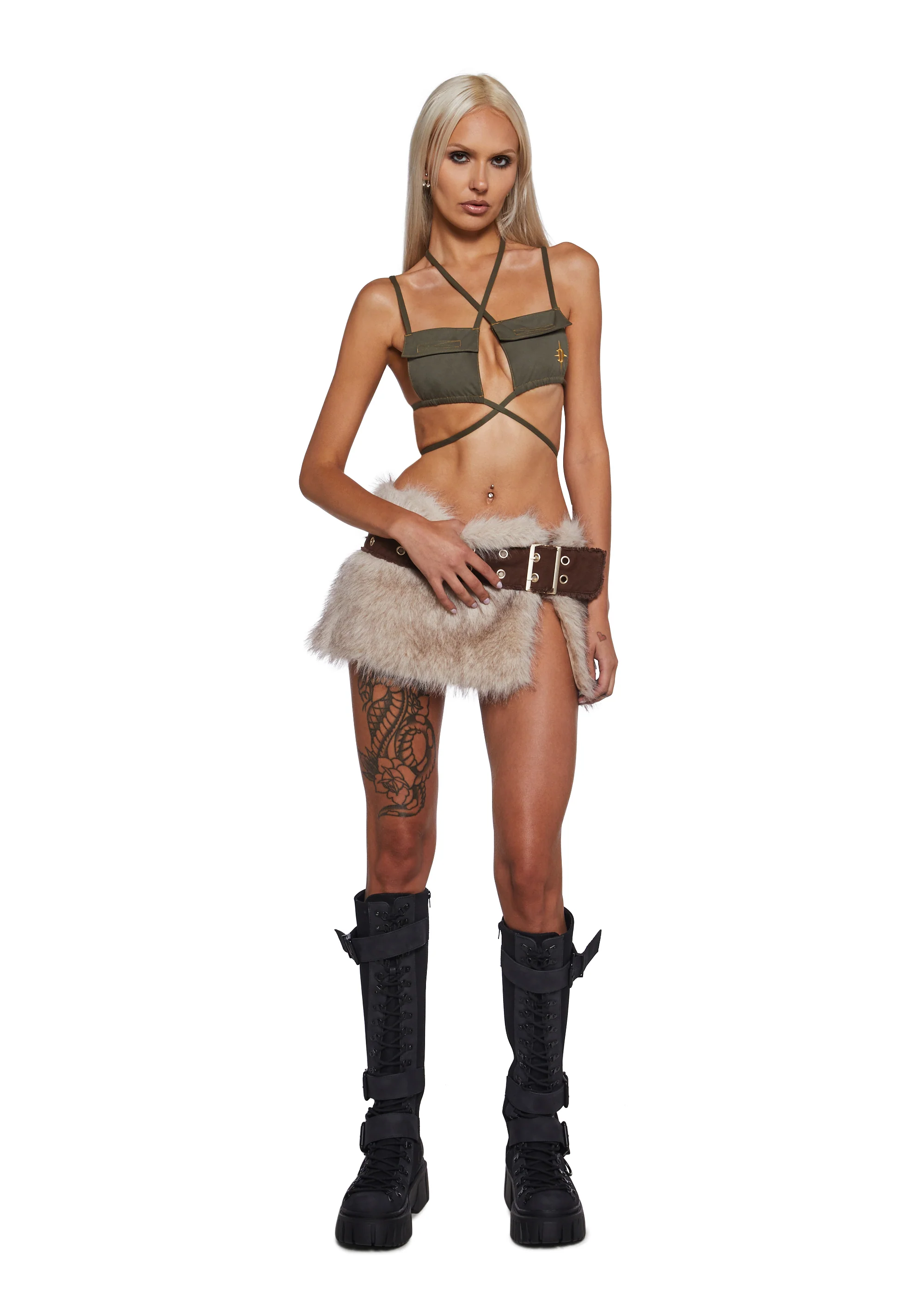 Signal Fur Wrap Skirt - Image 2