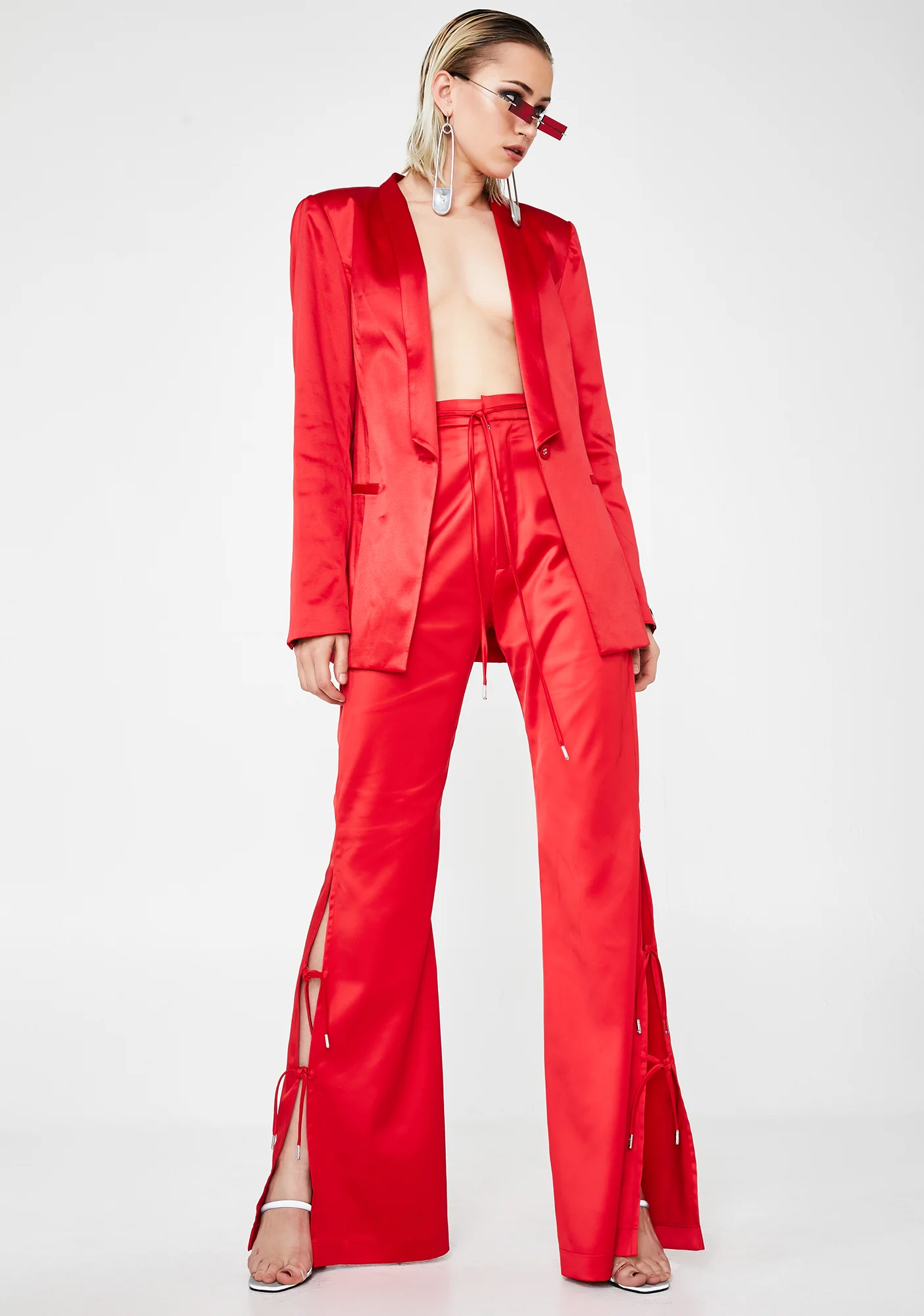 Furea Satin High-Rise Trousers - Image 3