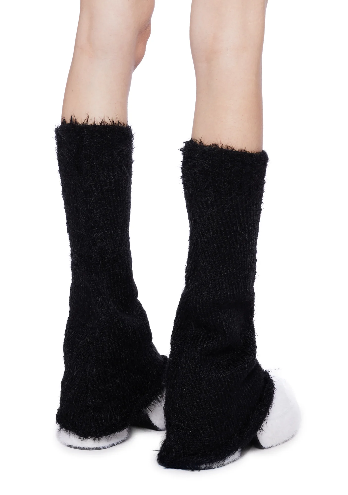 Furry Abyss Leg Warmers- Black - Image 4