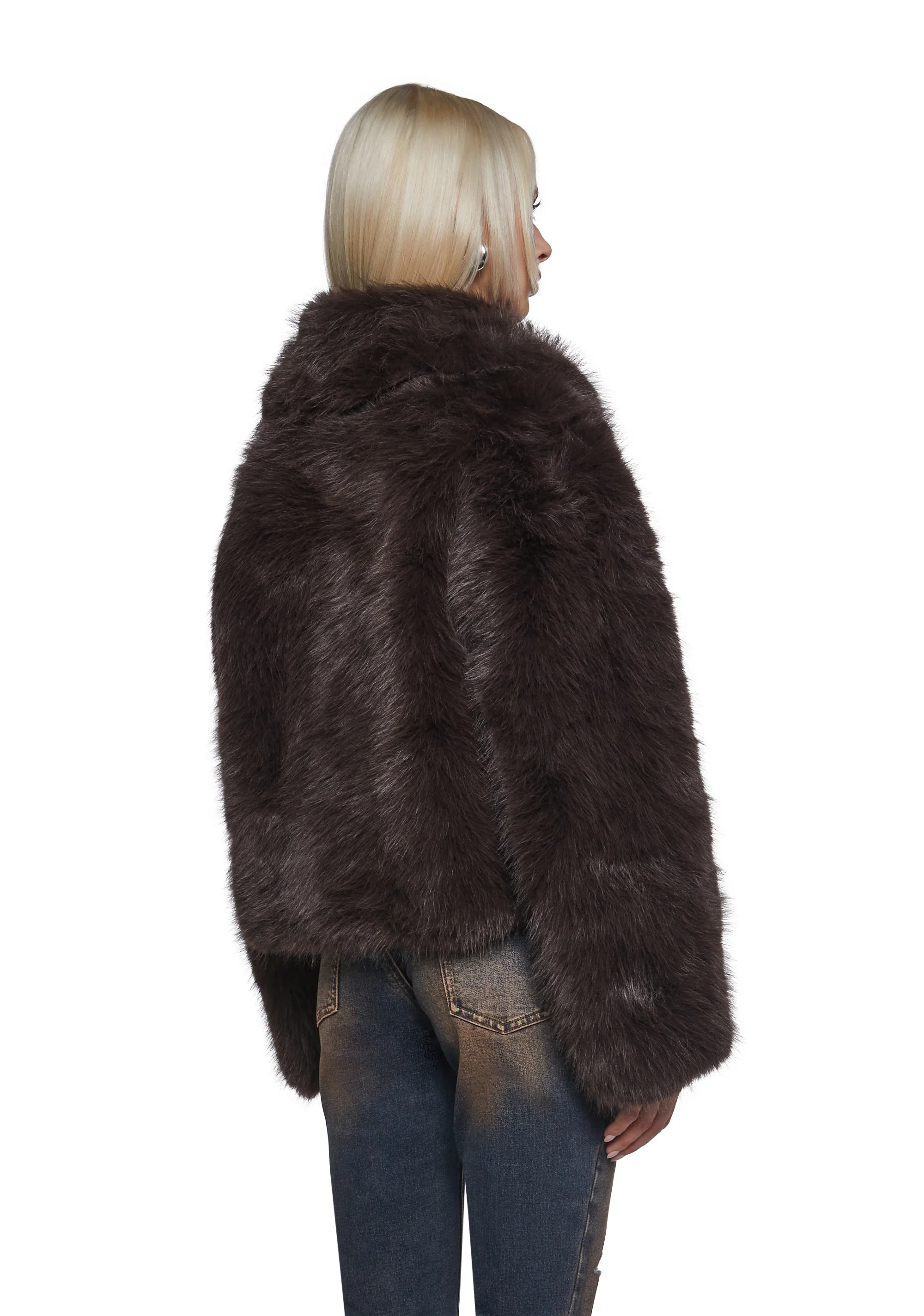 Cancelled List Faux Fur Coat - Image 4