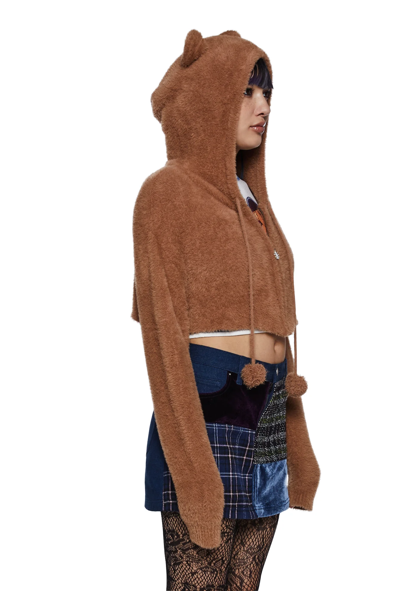 Fuzzy Friend Faux Fur Hoodie - Image 3