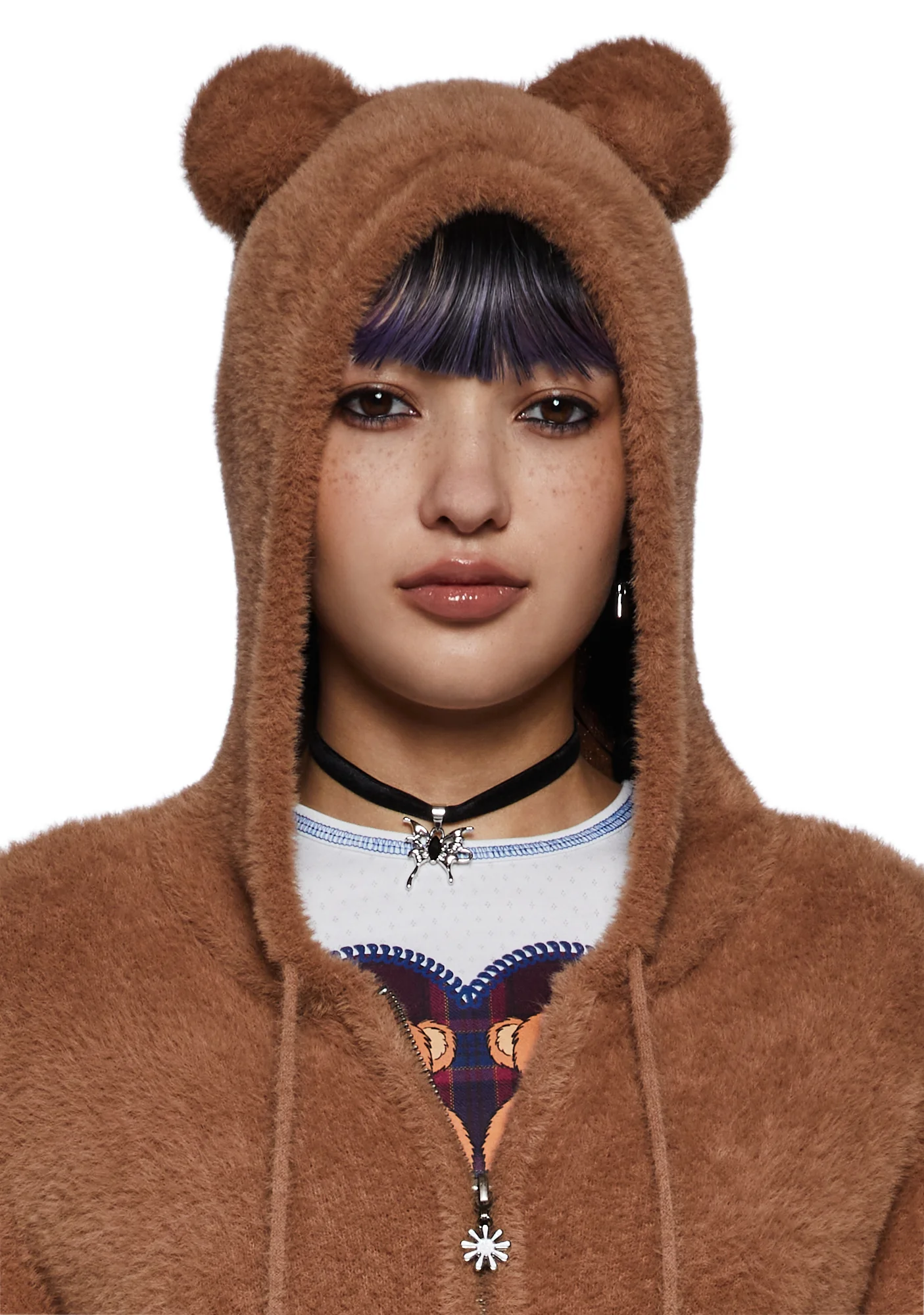 Fuzzy Friend Faux Fur Hoodie - Image 5