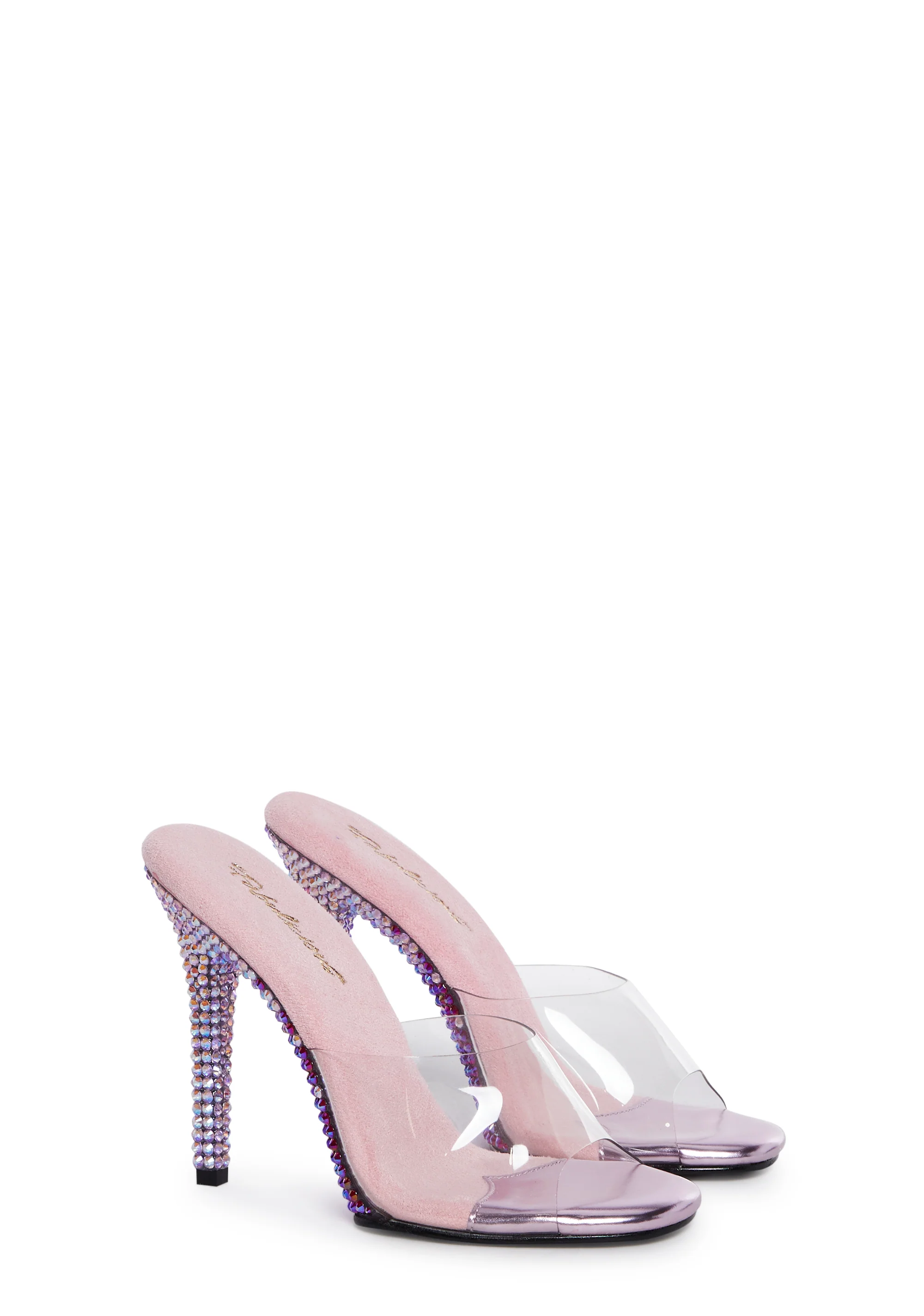 Gala-01 Rhinestone Clear Heels - Image 3