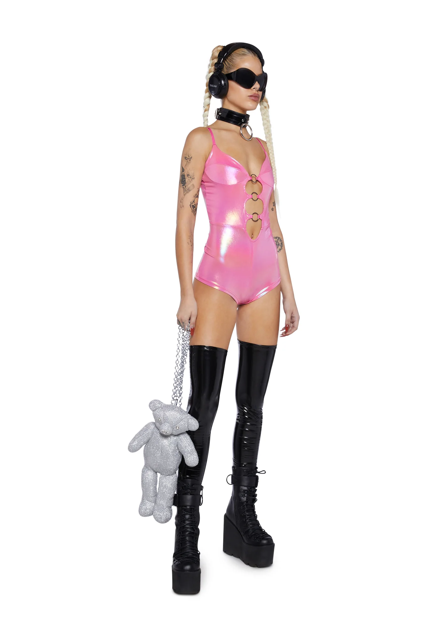 Galactica Cut Out Romper - Pink - Image 2