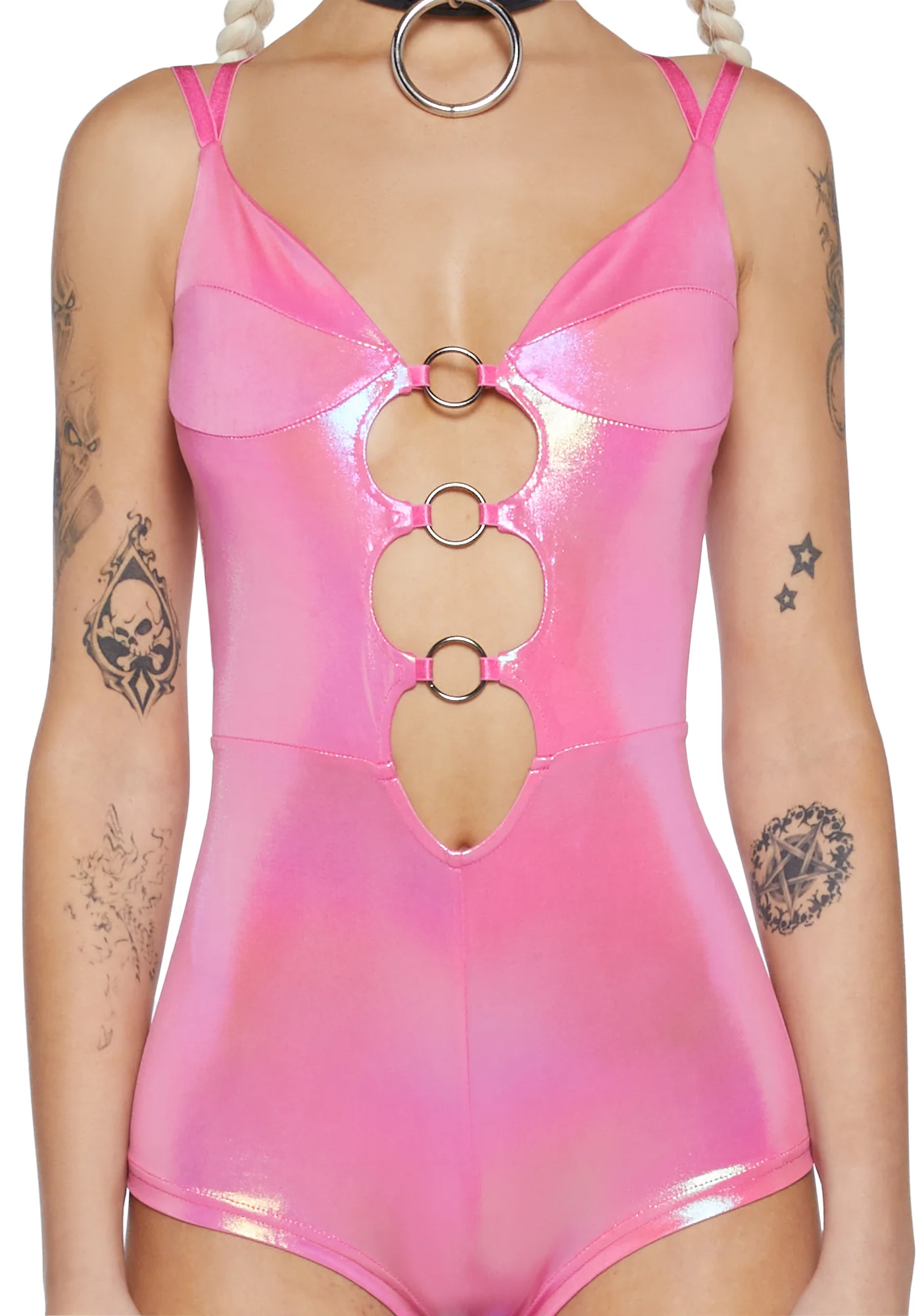 Galactica Cut Out Romper - Pink - Image 5