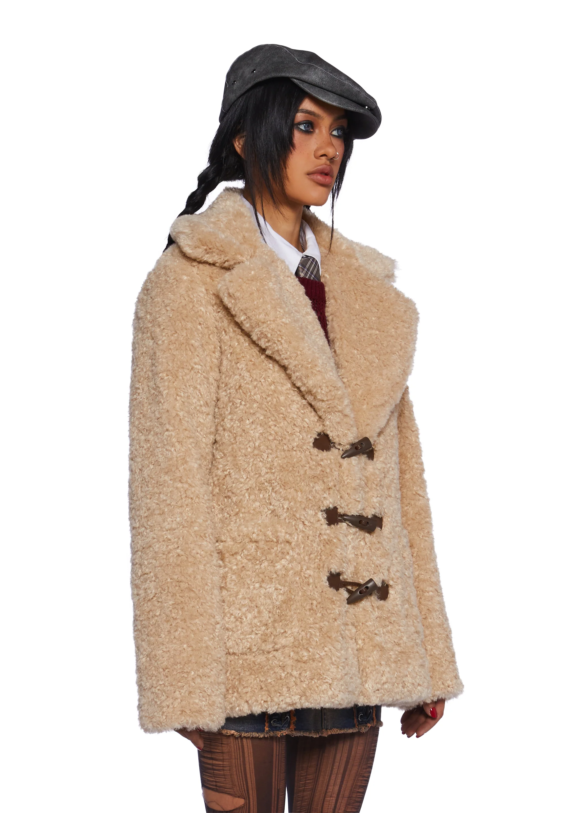 Garage Band Sherpa Cropped Coat - Image 3