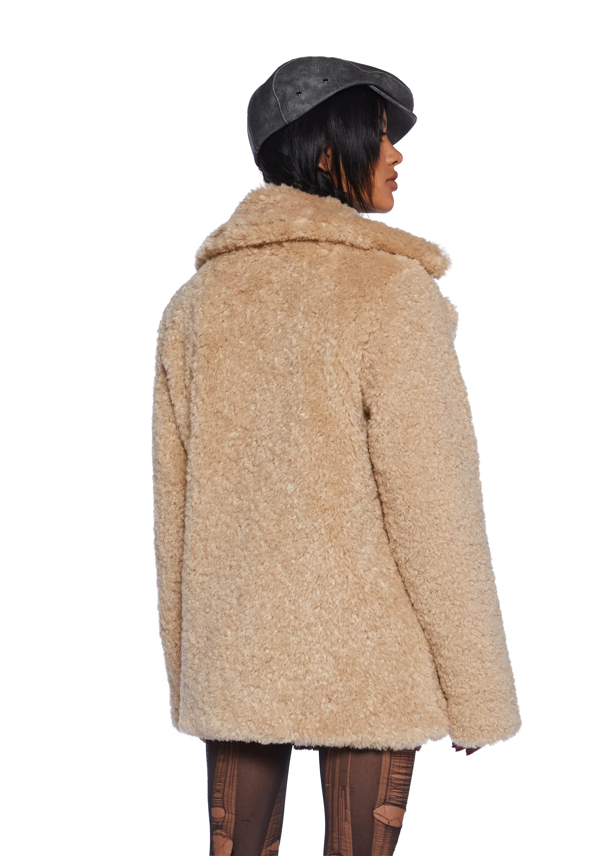 Garage Band Sherpa Cropped Coat - Image 4