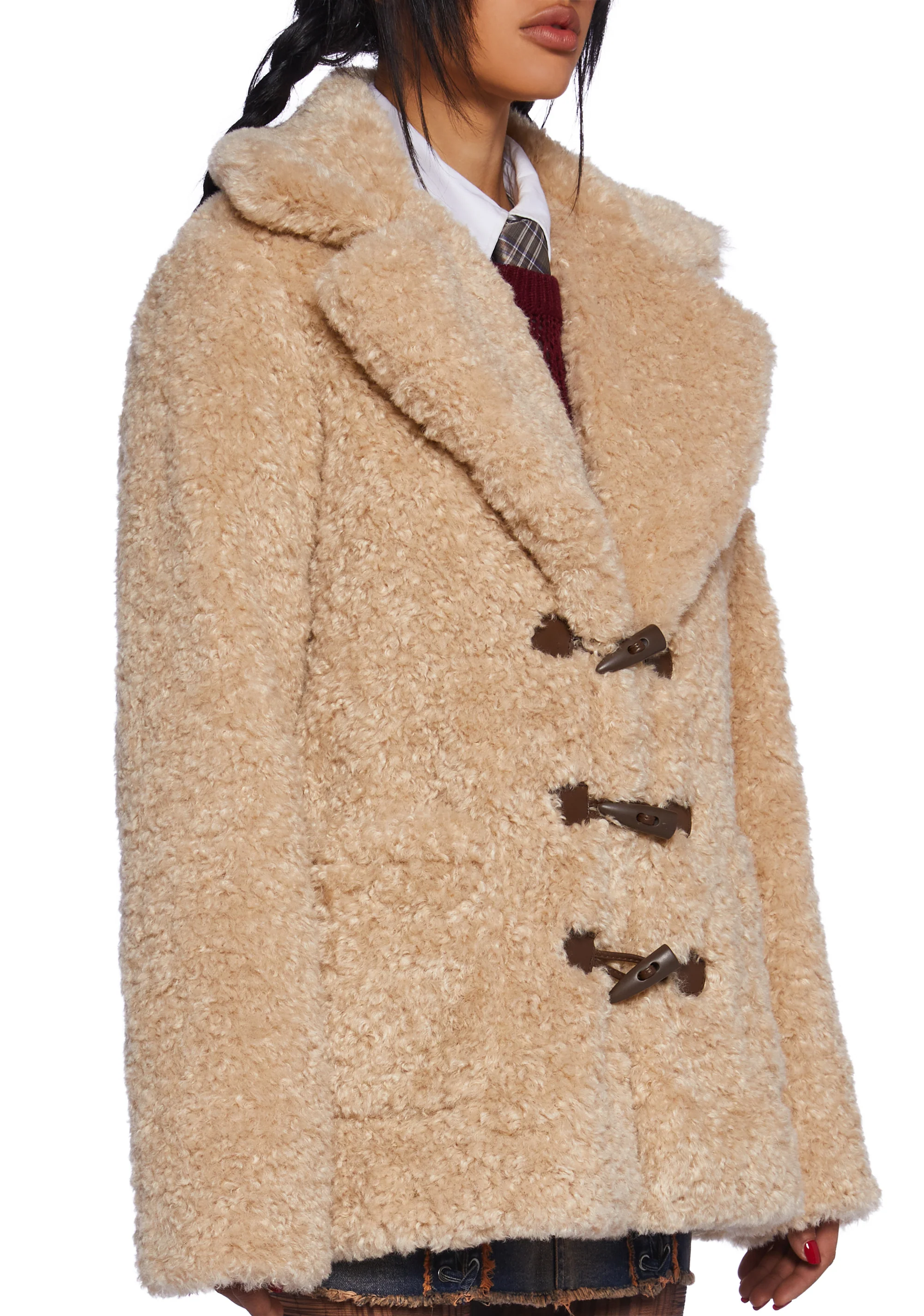 Garage Band Sherpa Cropped Coat - Image 5