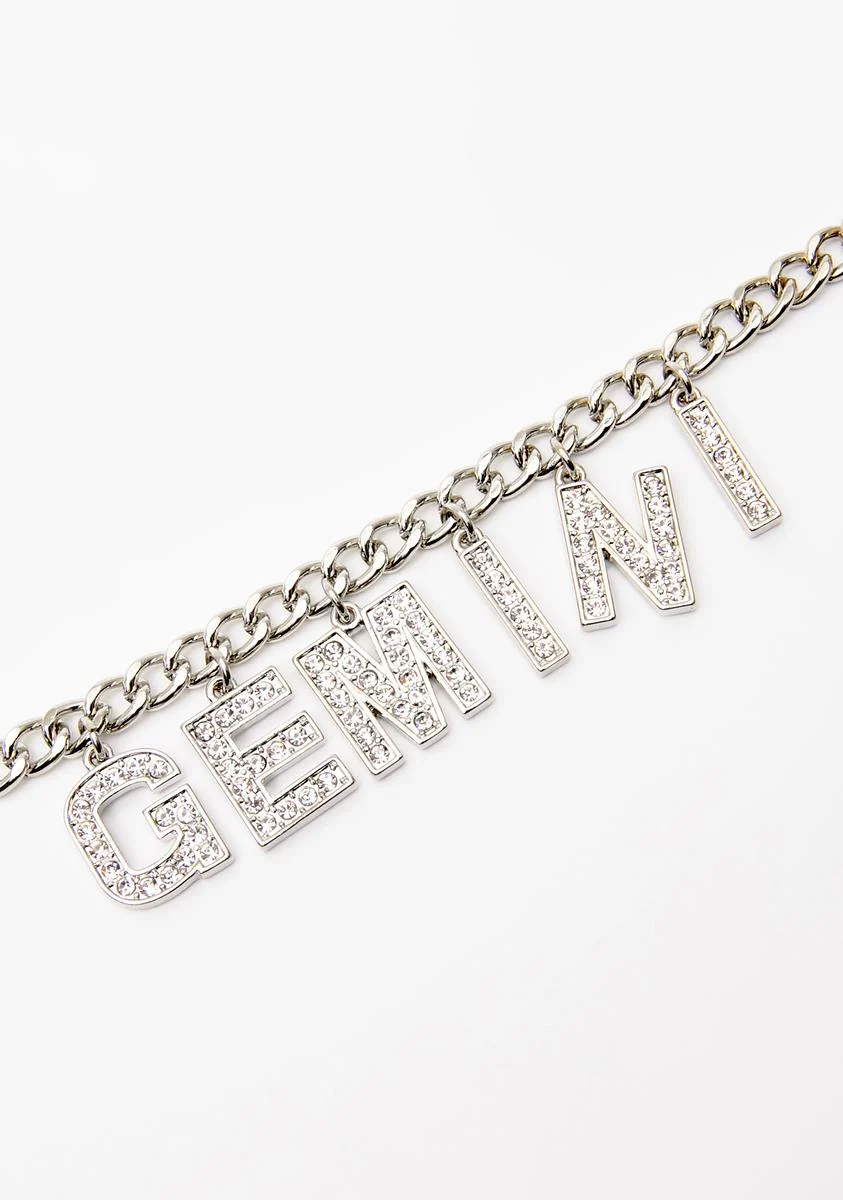 Gemini Bling Charm Necklace - Image 3