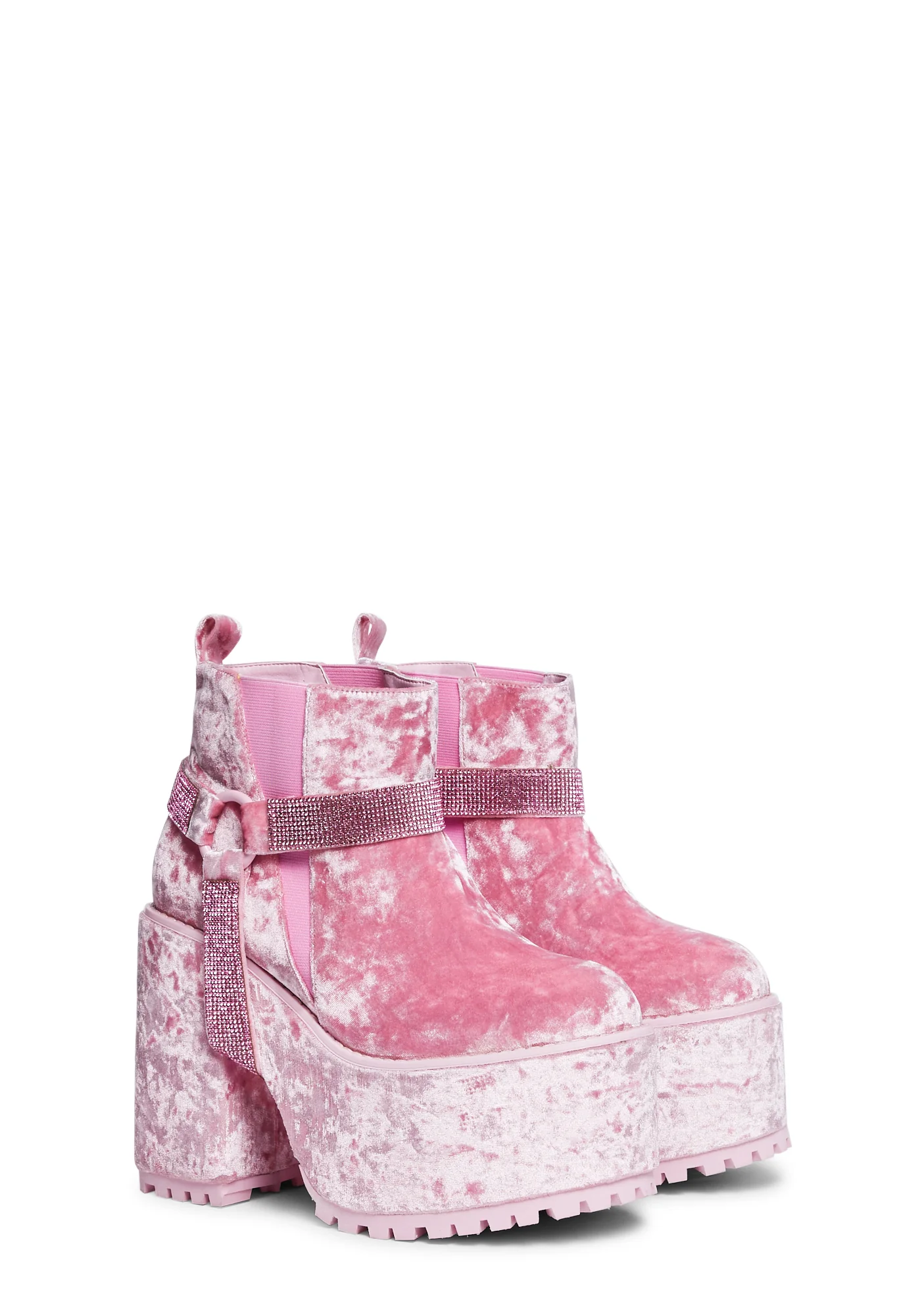 Gemma 2 Velvet Platform Boots - Image 3