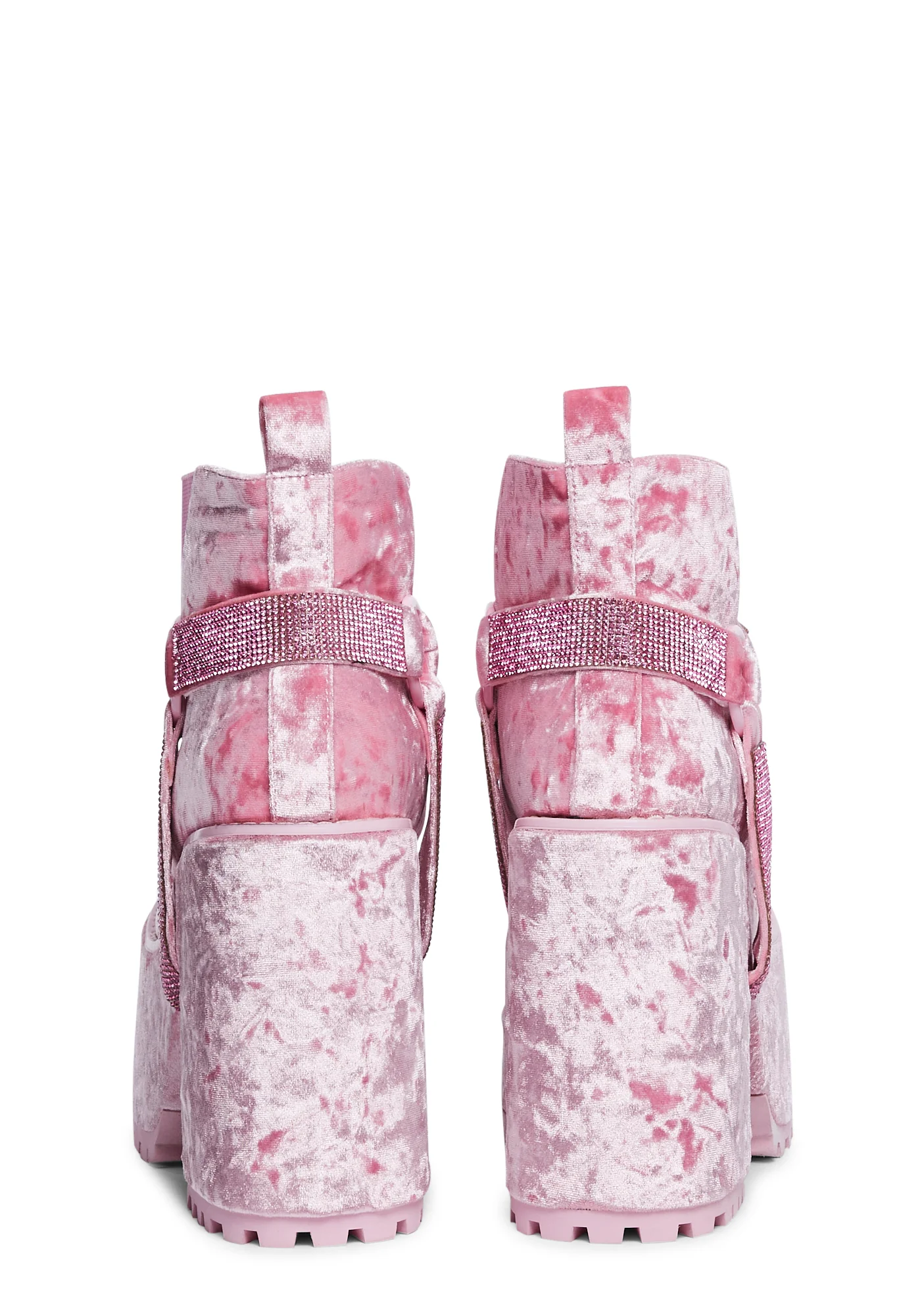 Gemma 2 Velvet Platform Boots - Image 4