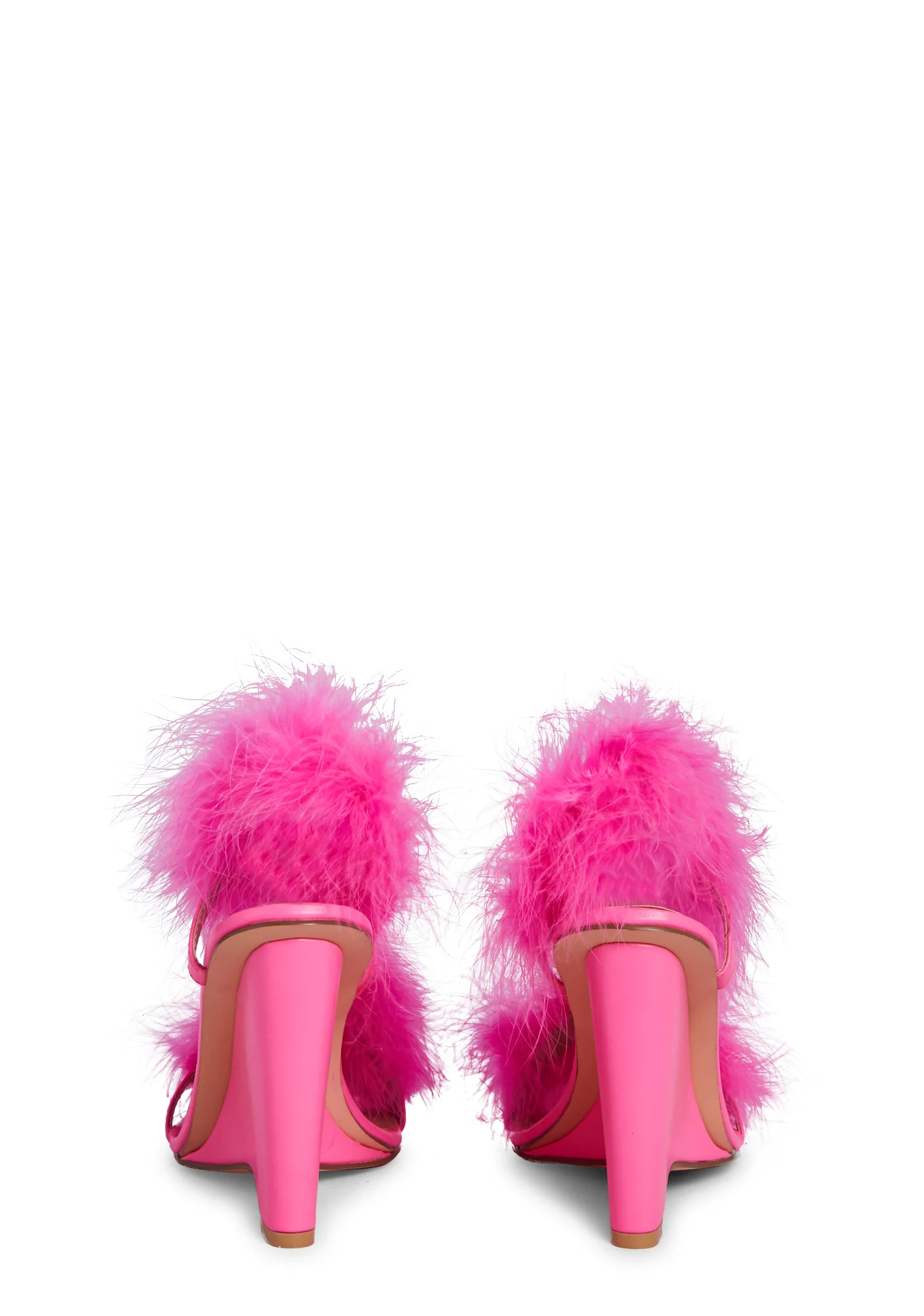 Geraint Fluffy Heels- Pink - Image 4
