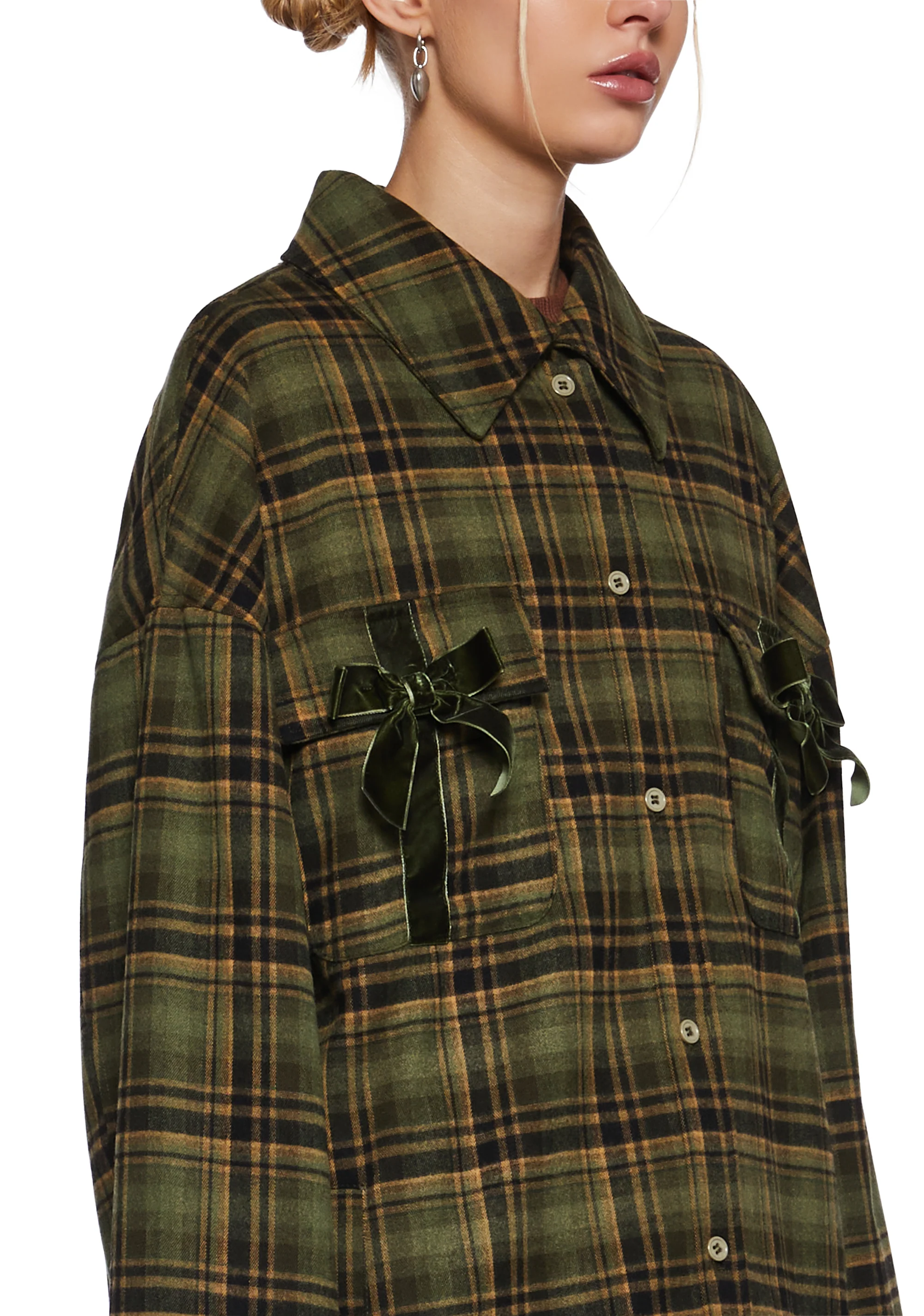 Get Hyped Plaid Shacket - Image 5