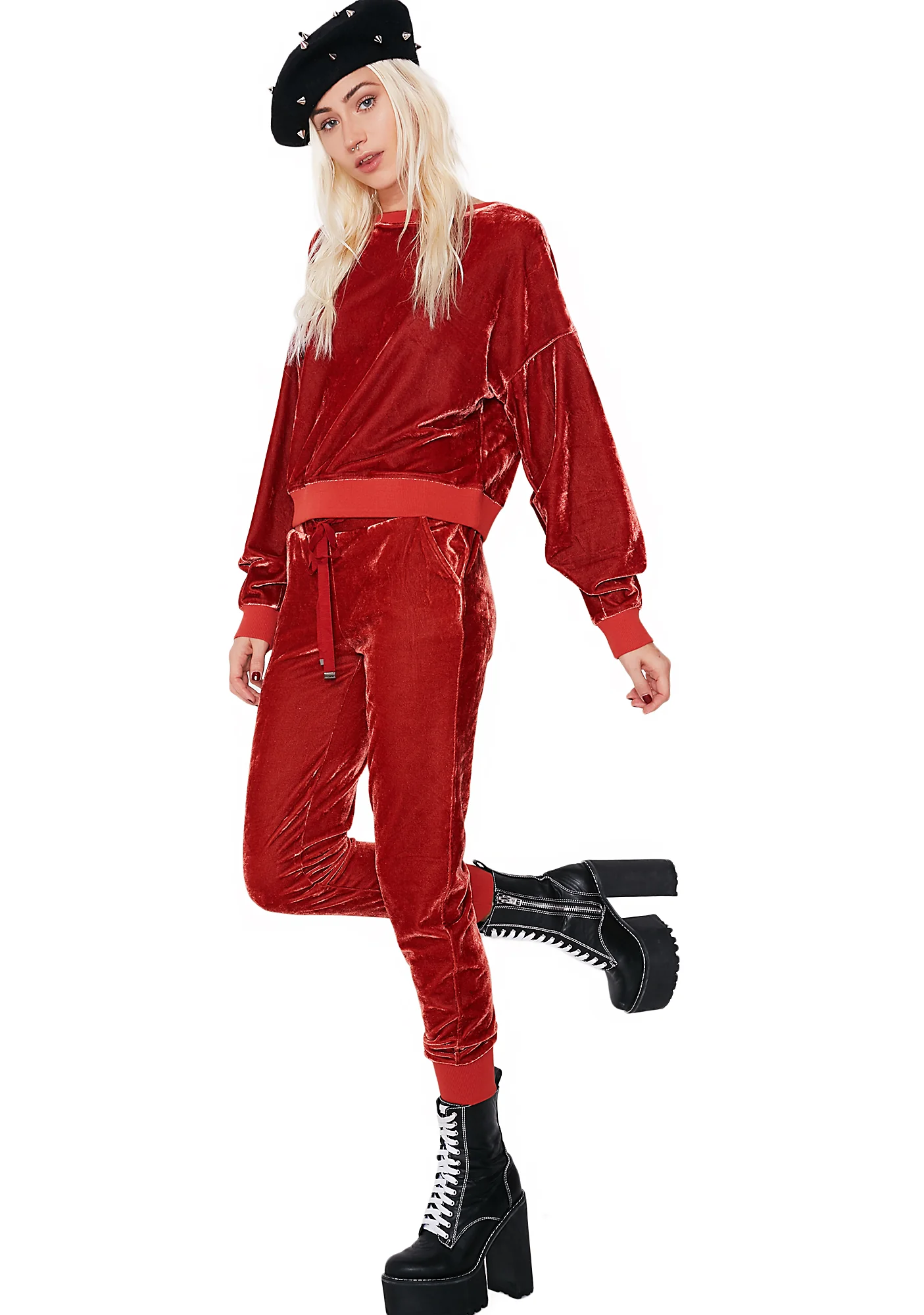 Get On Up Velour Jogger Pants - Image 2
