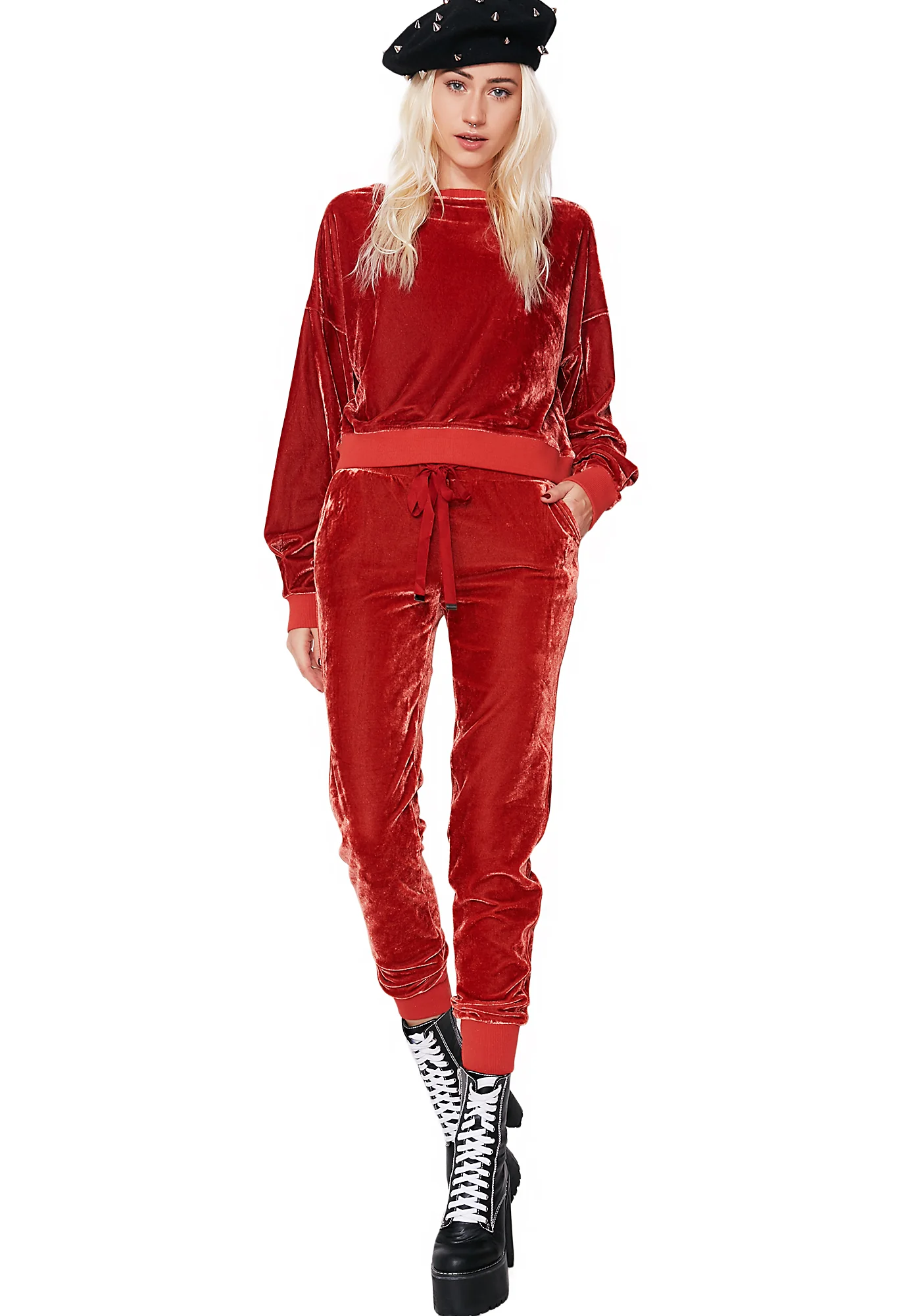 Get On Up Velour Jogger Pants - Image 4