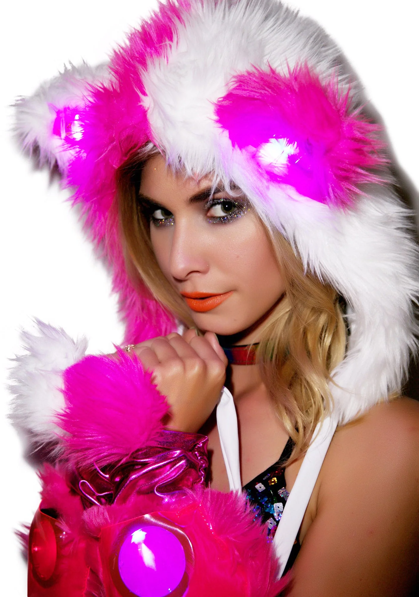 Gettin' Freaky Faux Fur Hood - Black - Image 3